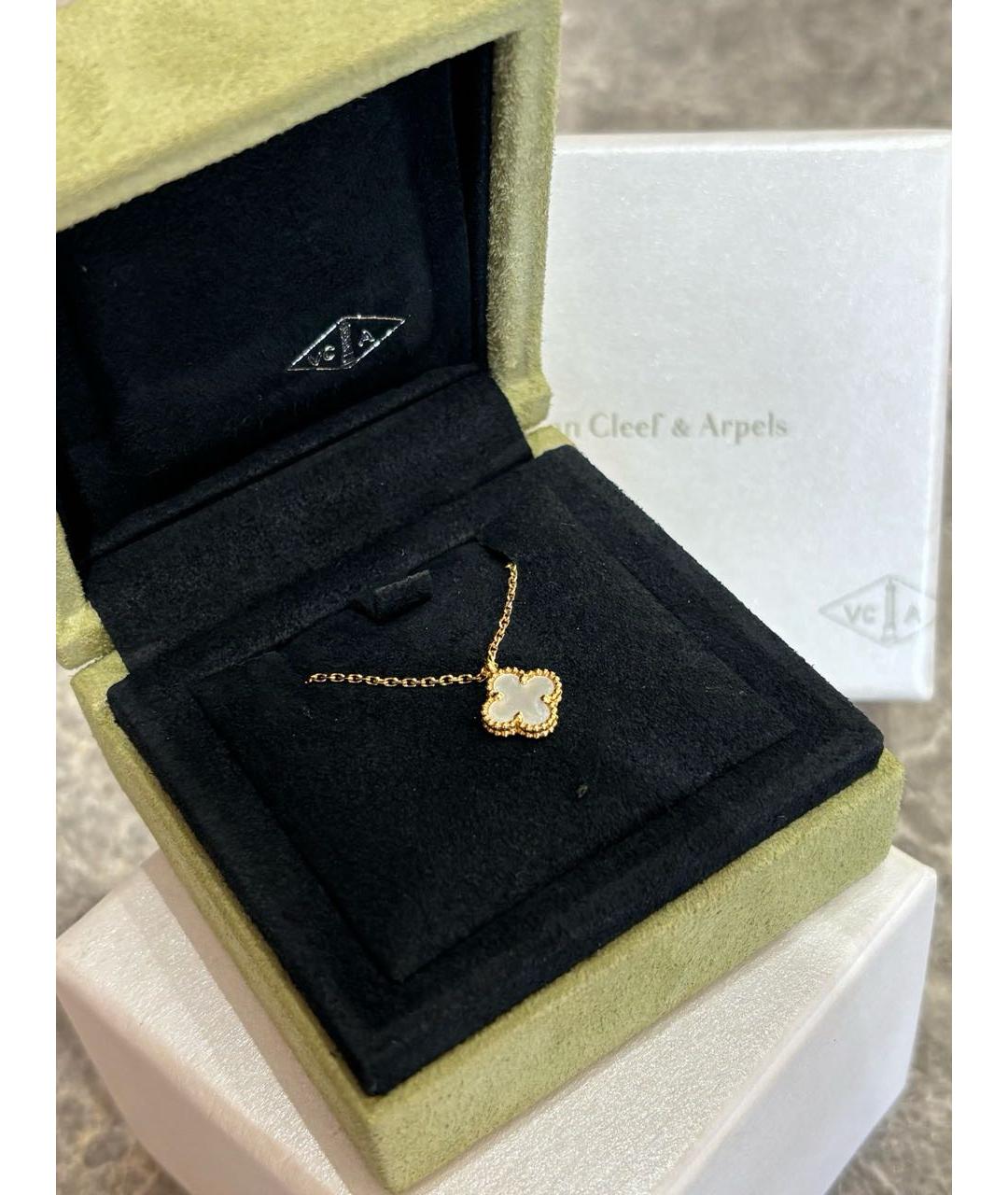 VAN CLEEF & ARPELS Белое колье из желтого золота, фото 2