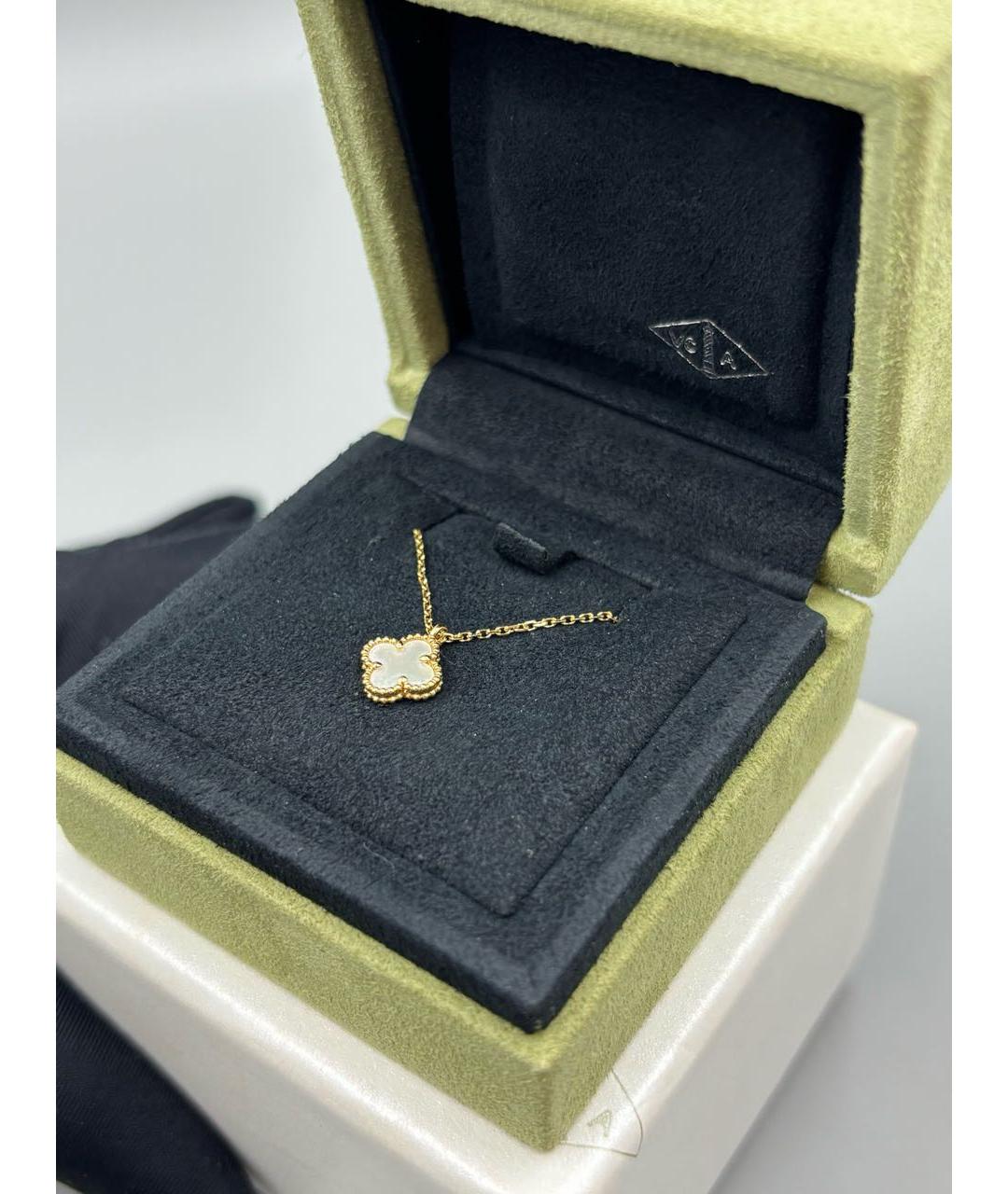 VAN CLEEF & ARPELS Белое колье из желтого золота, фото 4