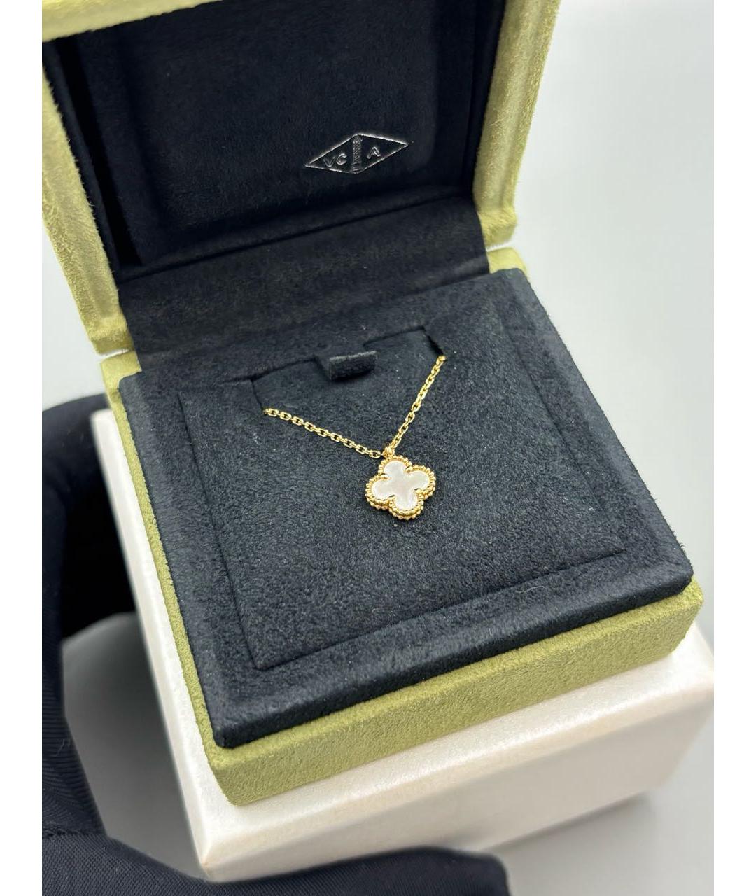 VAN CLEEF & ARPELS Белое колье из желтого золота, фото 5