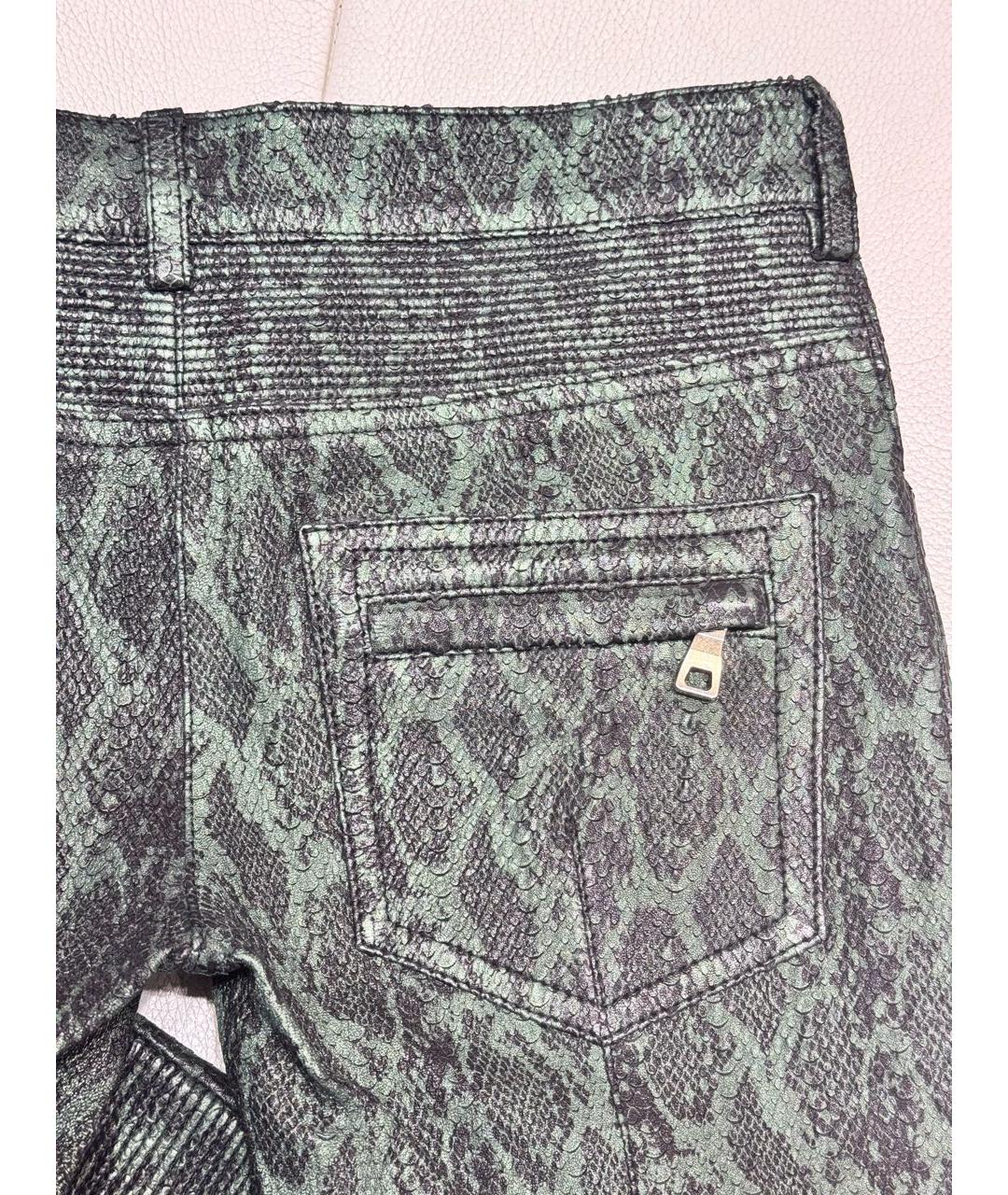 BALMAIN Зеленые джинсы слим, фото 5