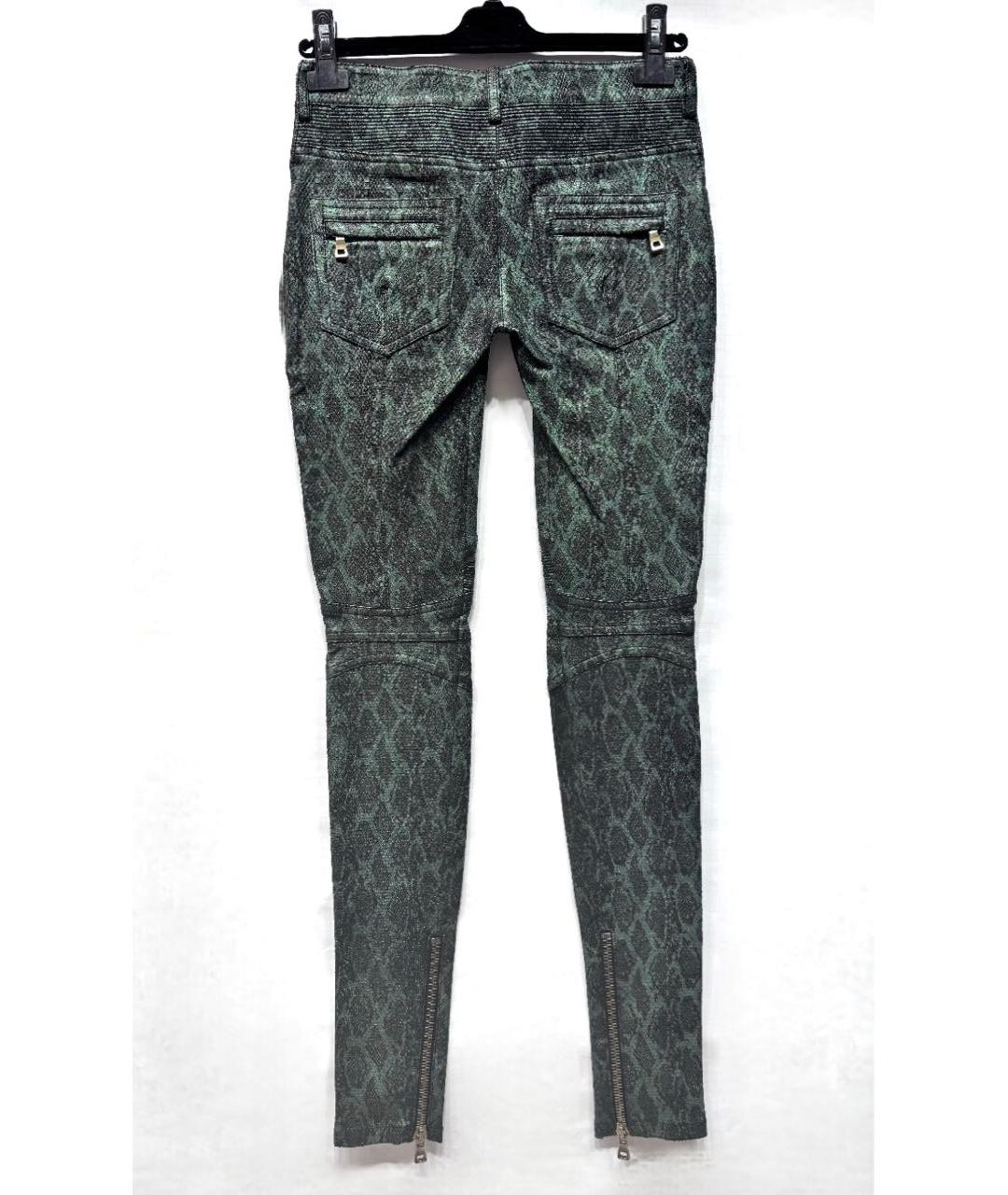 BALMAIN Зеленые джинсы слим, фото 2