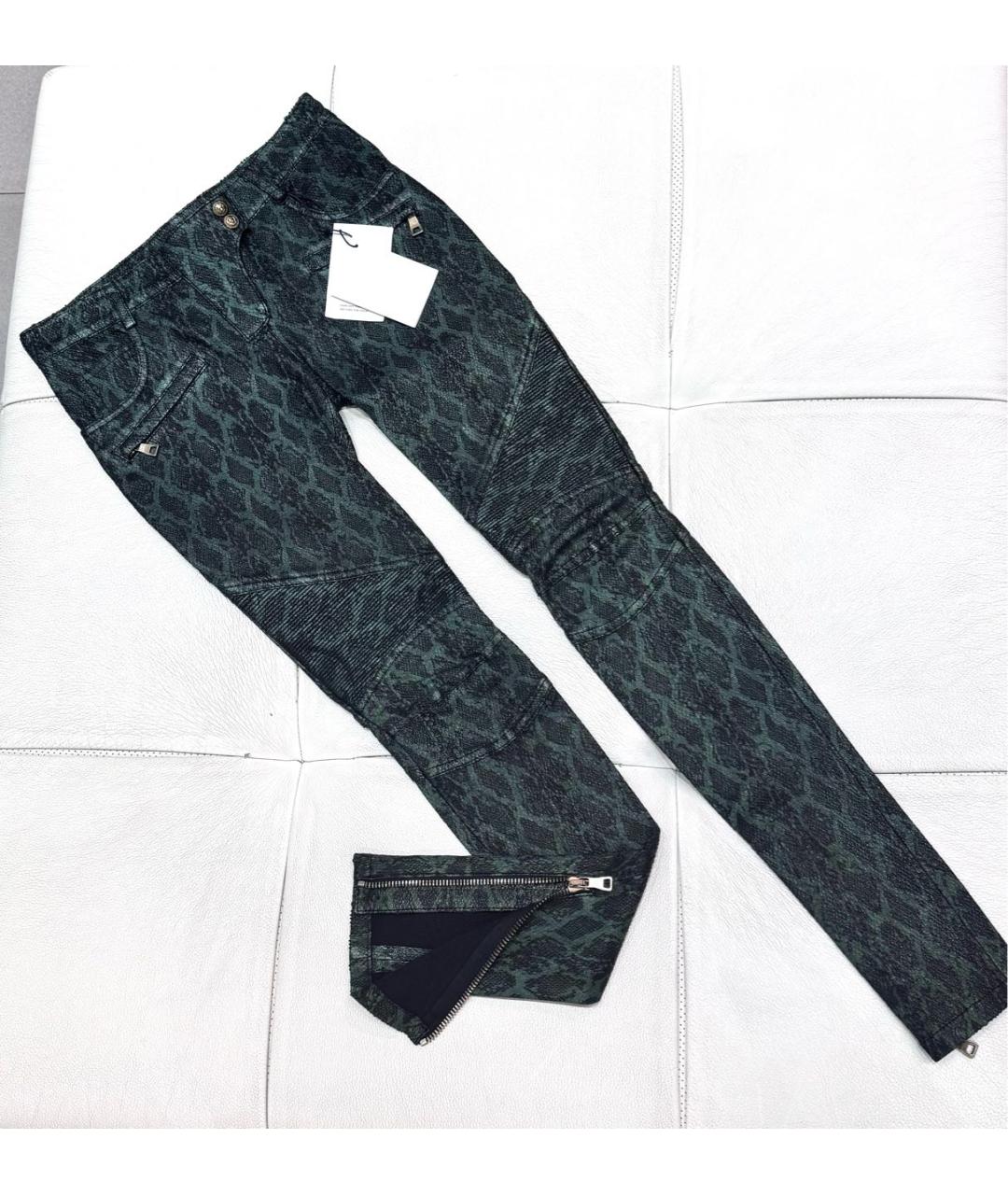 BALMAIN Зеленые джинсы слим, фото 6