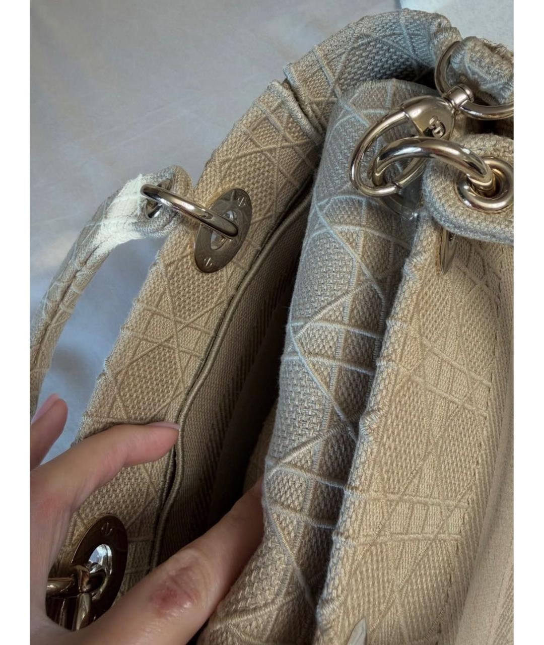 CHRISTIAN DIOR Бежевая сумка тоут, фото 5