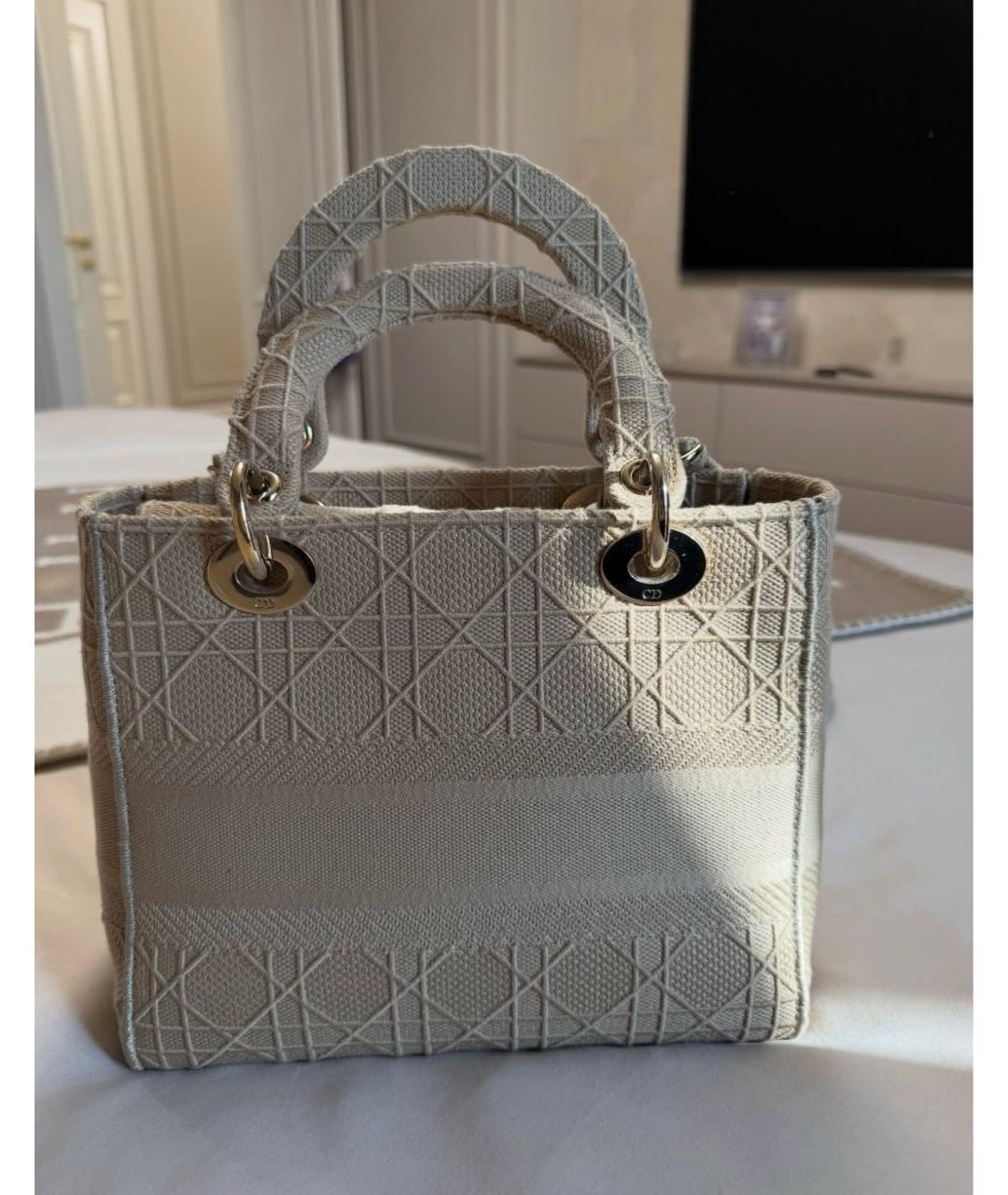 CHRISTIAN DIOR Бежевая сумка тоут, фото 3