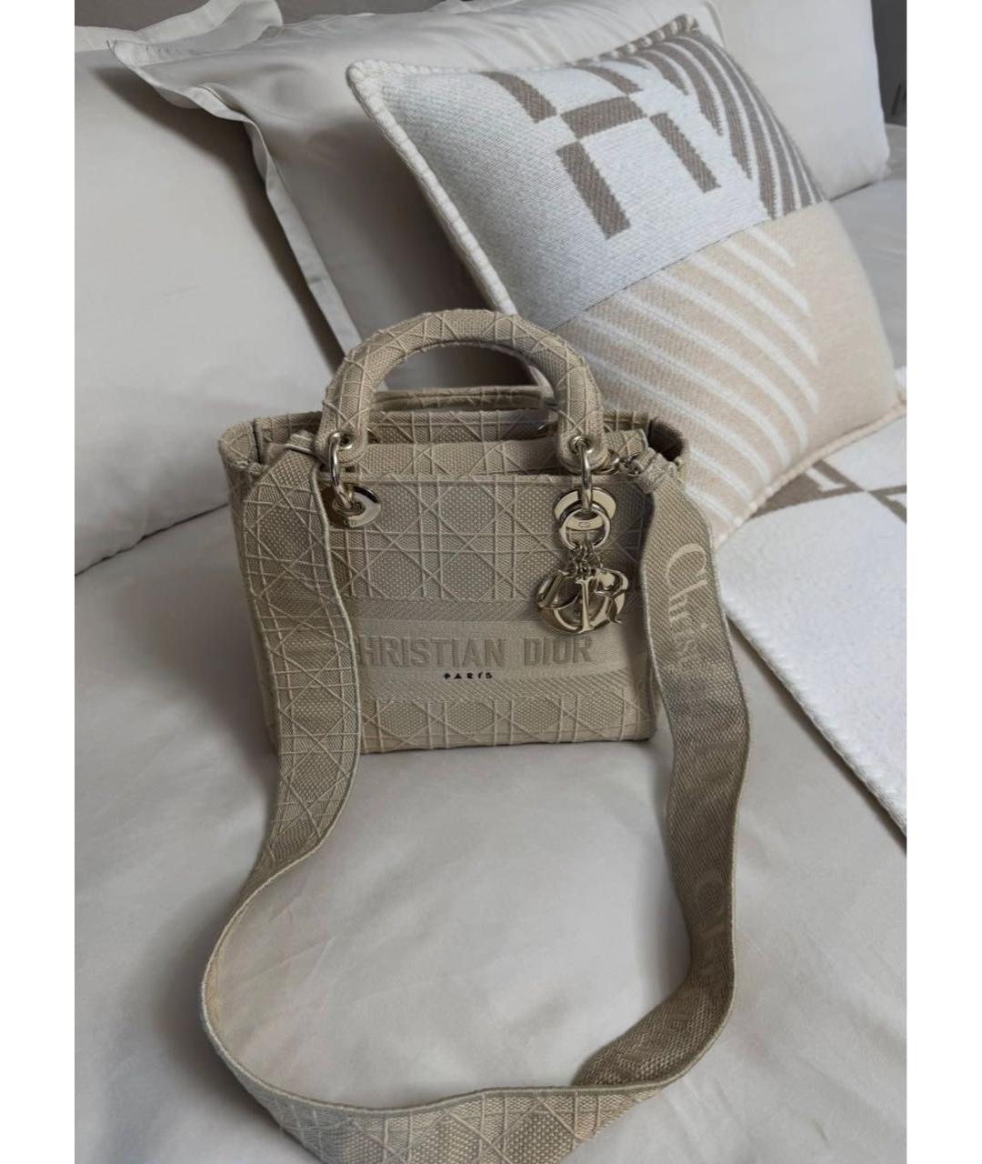 CHRISTIAN DIOR Бежевая сумка тоут, фото 4