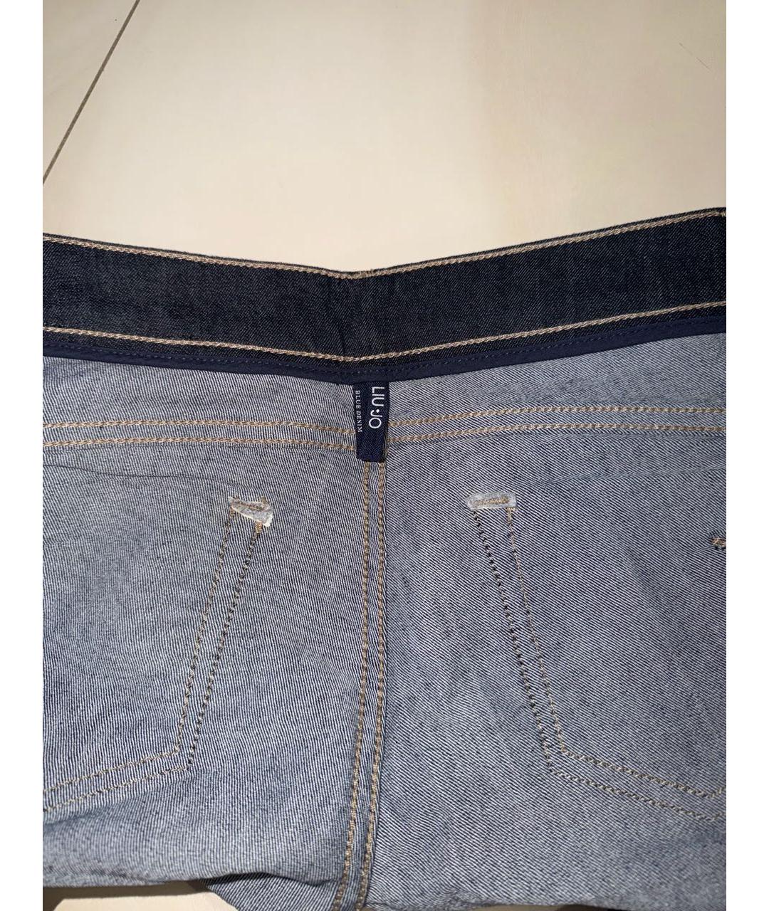 LIU JO Черные хлопко-полиэстеровые прямые джинсы, фото 3