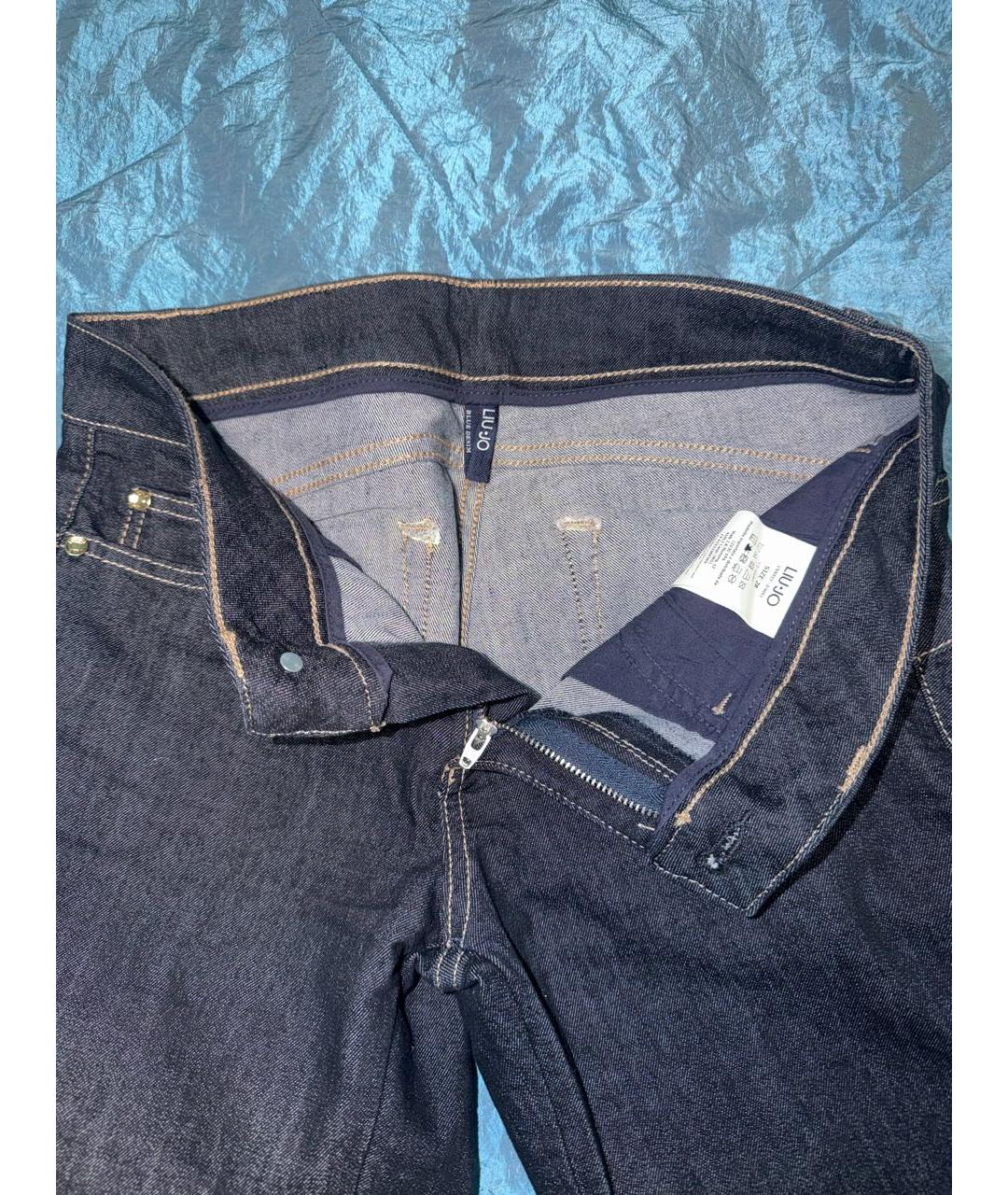 LIU JO Черные хлопко-полиэстеровые прямые джинсы, фото 4