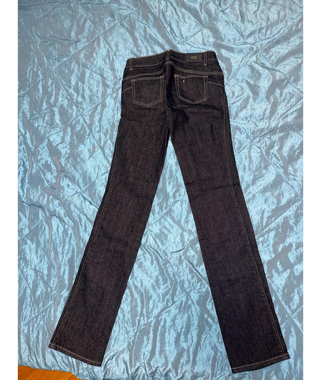 LIU JO Черные хлопко-полиэстеровые прямые джинсы, фото 2