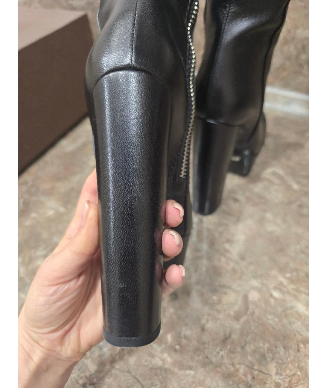 GUCCI Черные кожаные ботильоны, фото 7