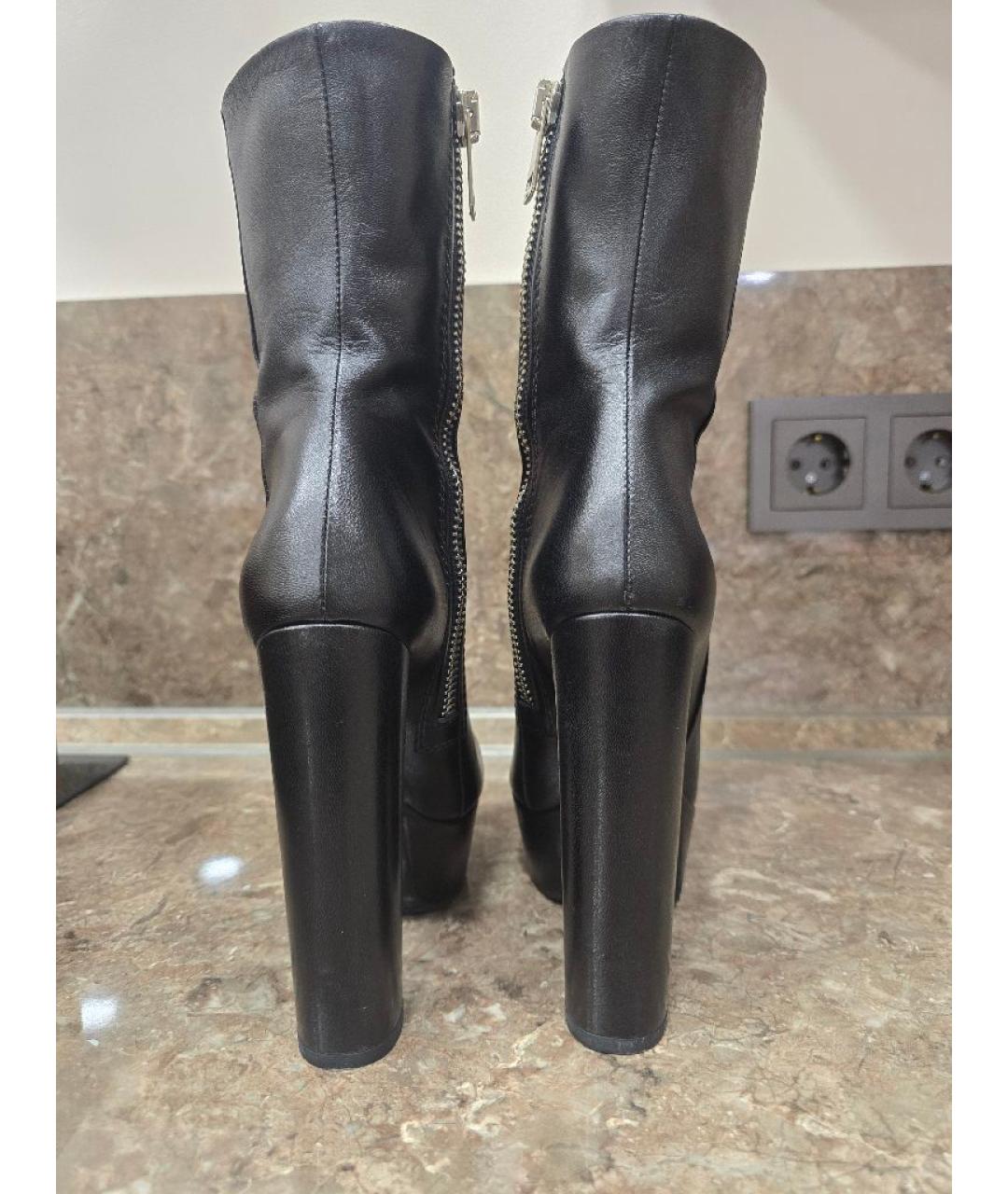 GUCCI Черные кожаные ботильоны, фото 4