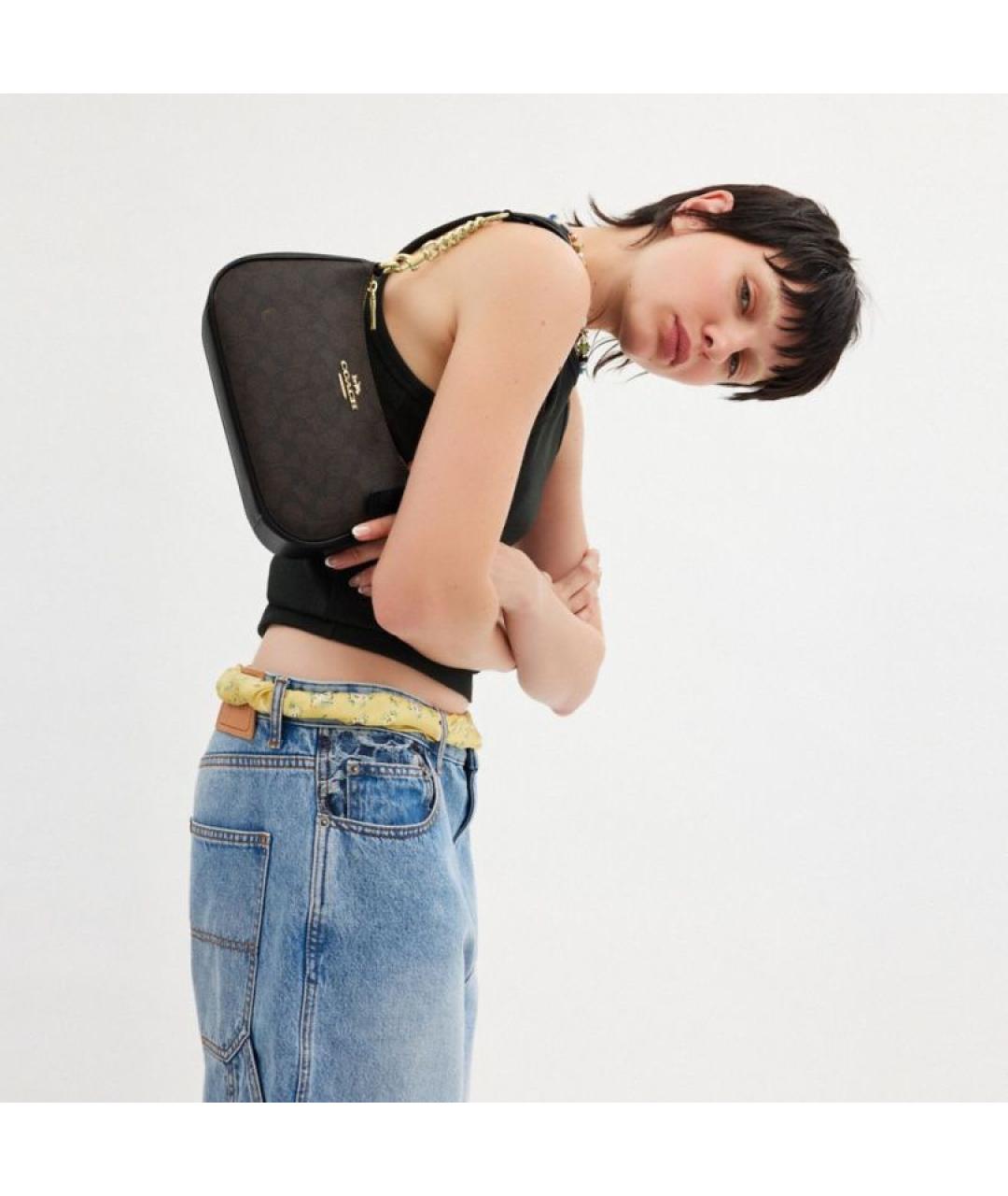 COACH Коричневая сумка через плечо, фото 9