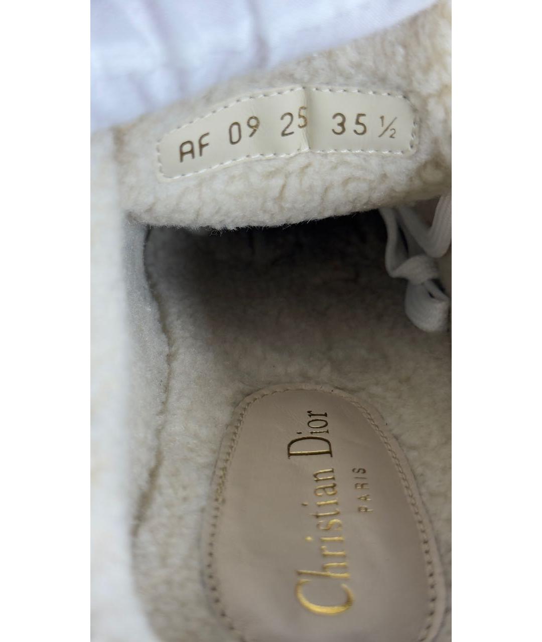 CHRISTIAN DIOR Бежевые замшевые кроссовки, фото 7