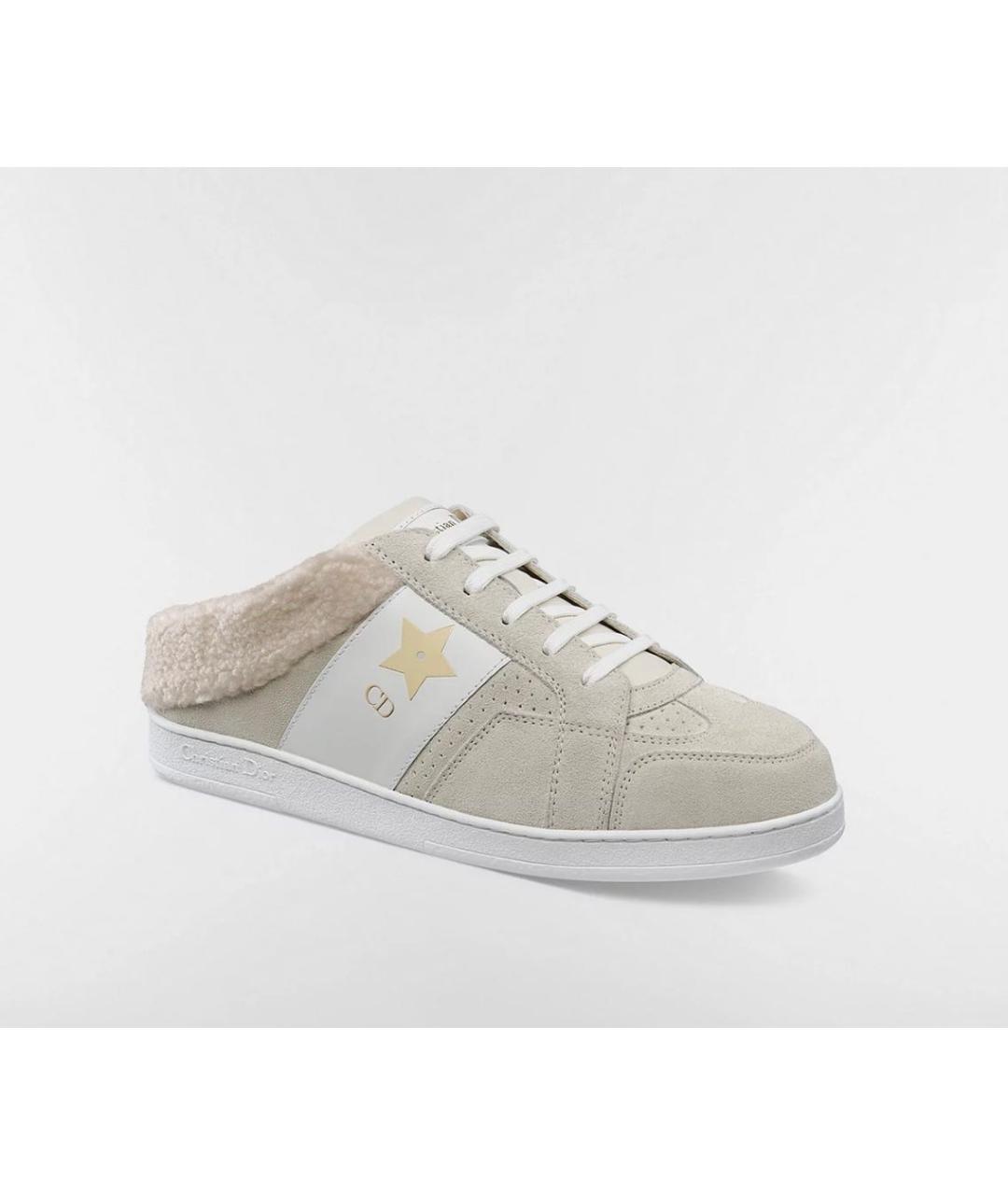 CHRISTIAN DIOR Бежевые замшевые кроссовки, фото 8