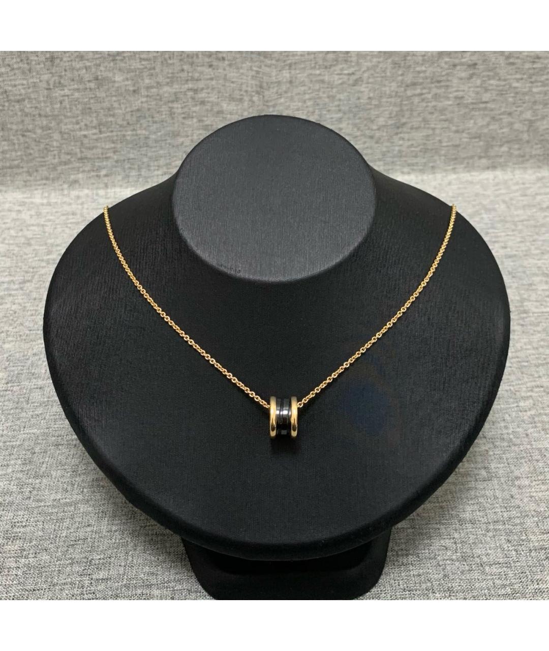 BVLGARI Черное колье из розового золота, фото 2