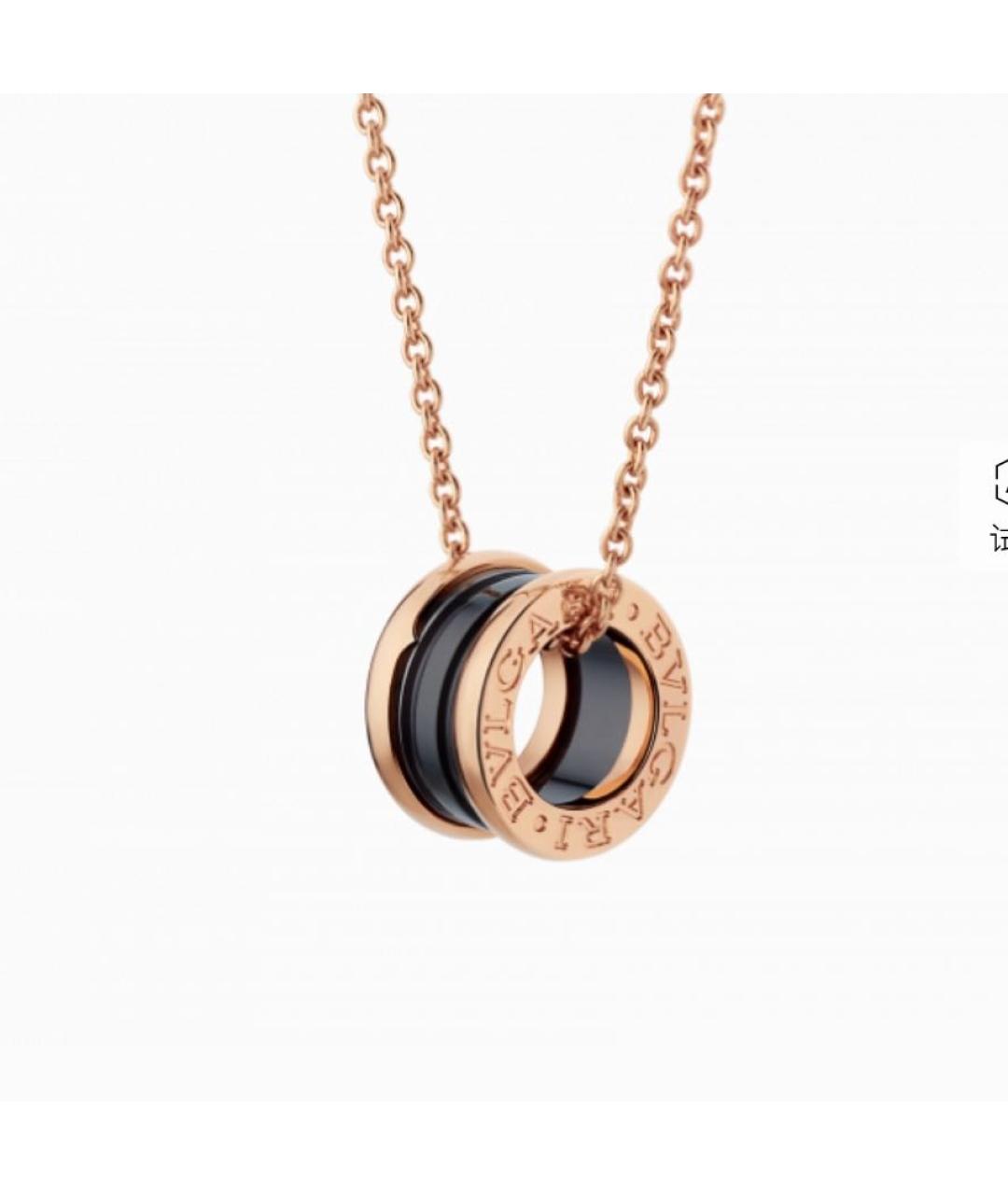 BVLGARI Черное колье из розового золота, фото 6