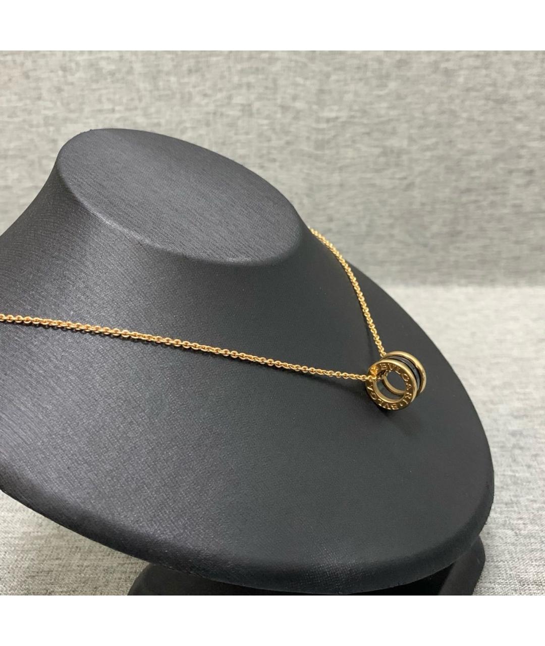 BVLGARI Черное колье из розового золота, фото 3