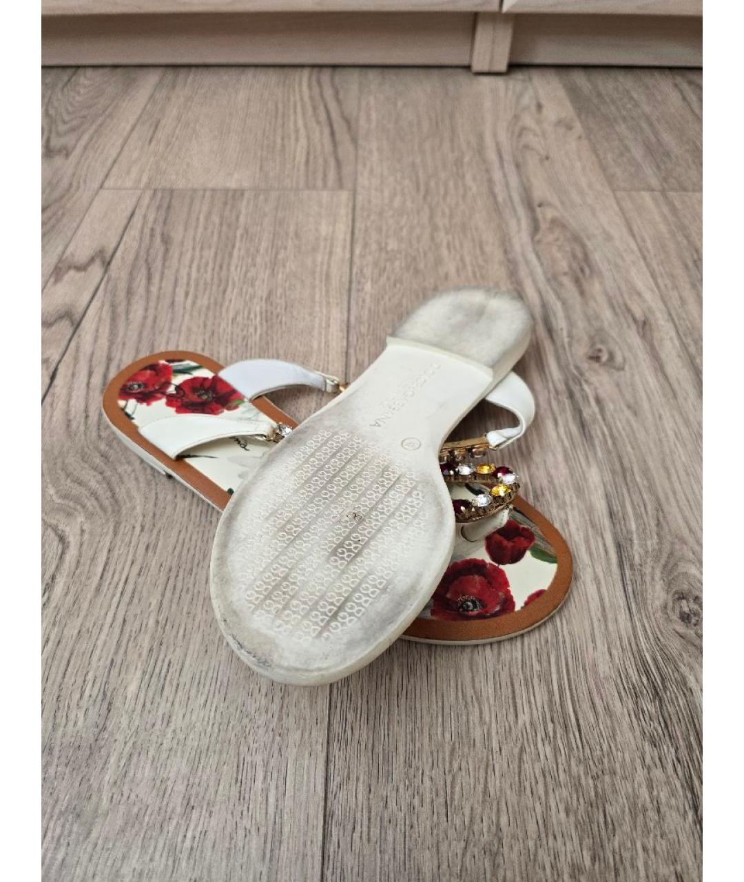 DOLCE&GABBANA Мульти шлепанцы, фото 8