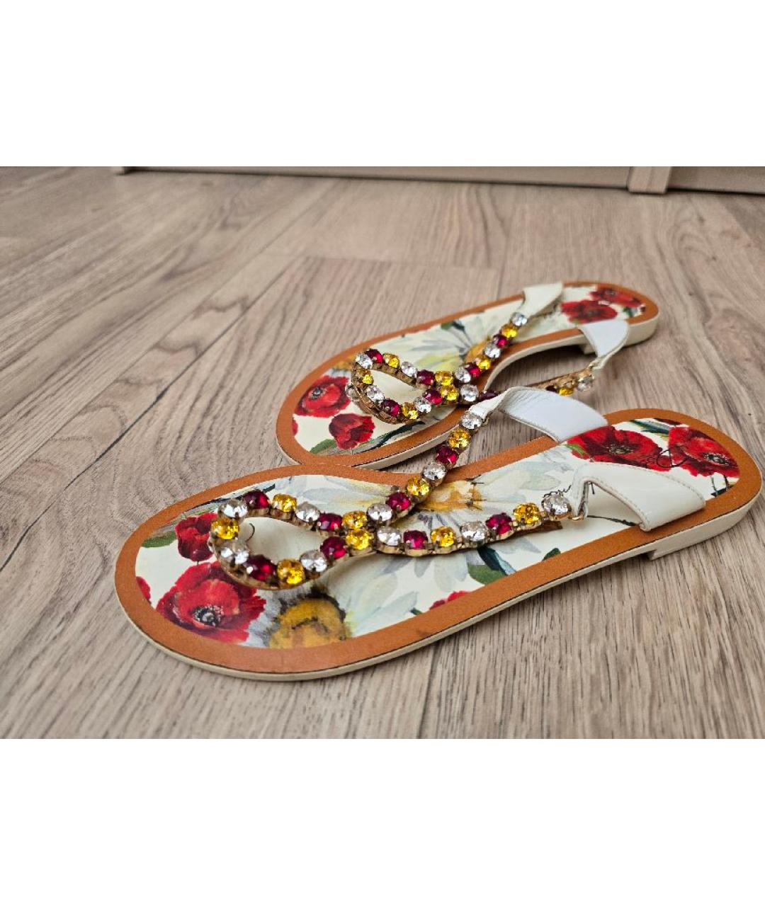 DOLCE&GABBANA Мульти шлепанцы, фото 6