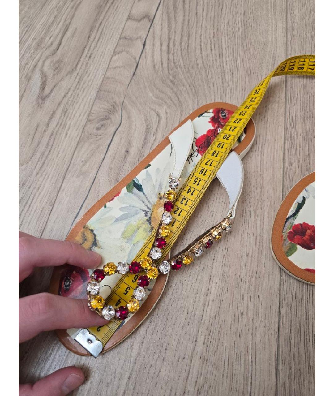 DOLCE&GABBANA Мульти шлепанцы, фото 7