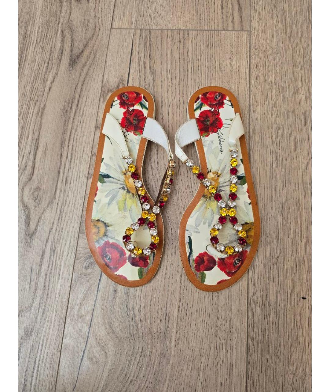 DOLCE&GABBANA Мульти шлепанцы, фото 2