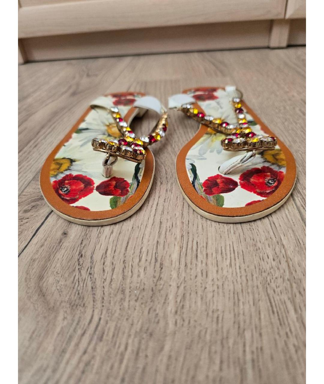 DOLCE&GABBANA Мульти шлепанцы, фото 3
