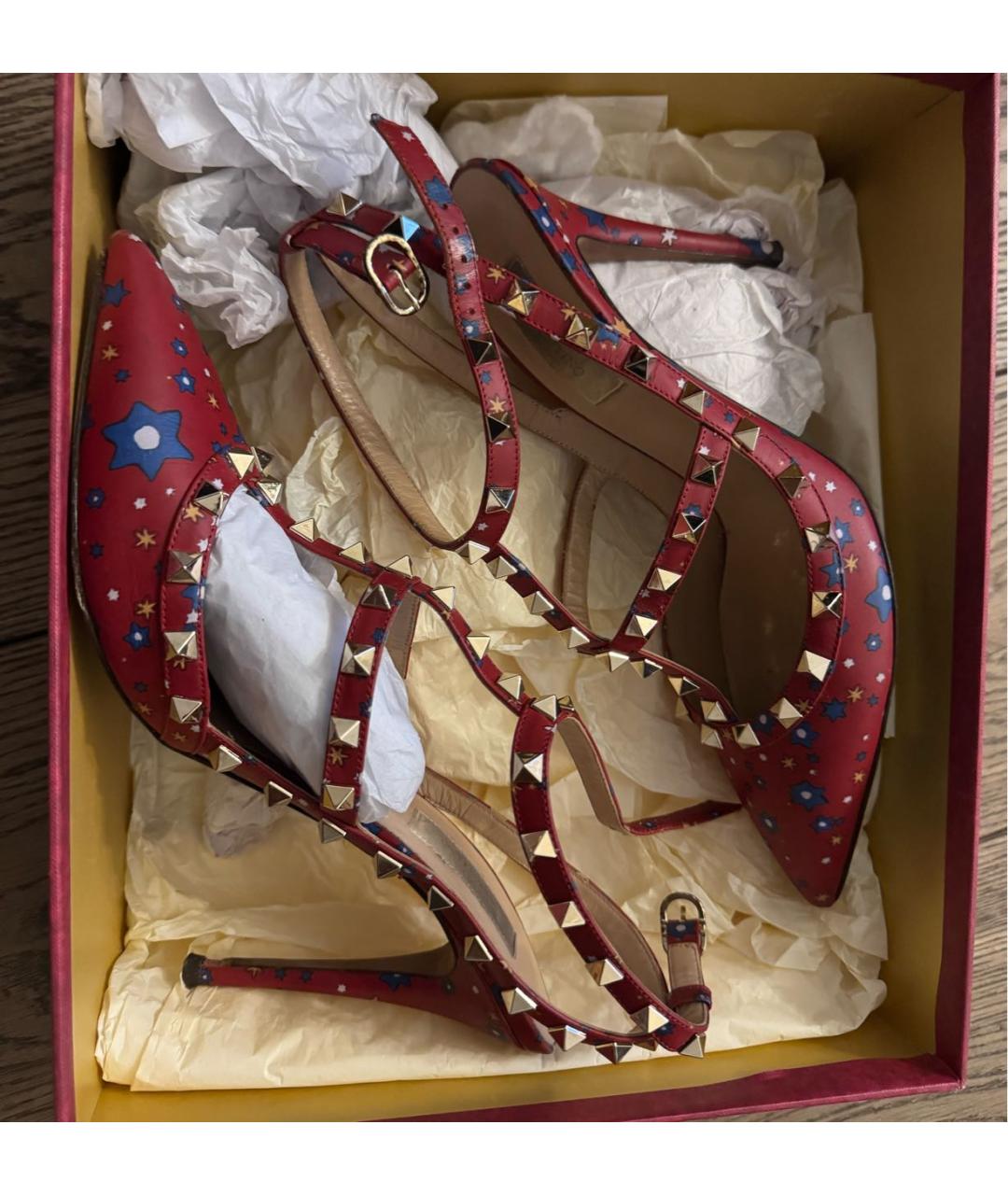 VALENTINO Красные кожаные туфли, фото 5