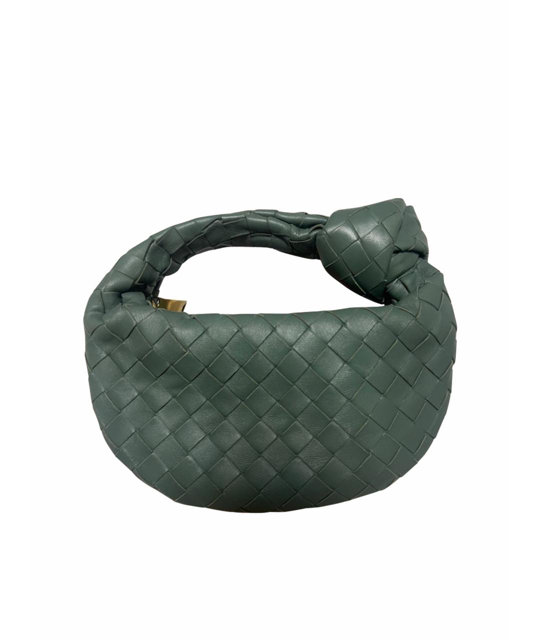 BOTTEGA VENETA Зеленая кожаная сумка с короткими ручками, фото 1