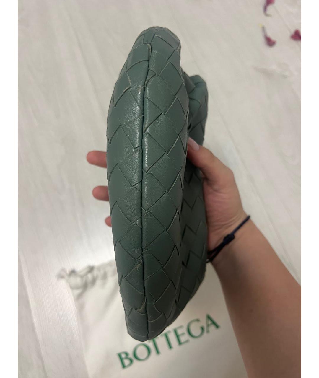 BOTTEGA VENETA Зеленая кожаная сумка с короткими ручками, фото 5