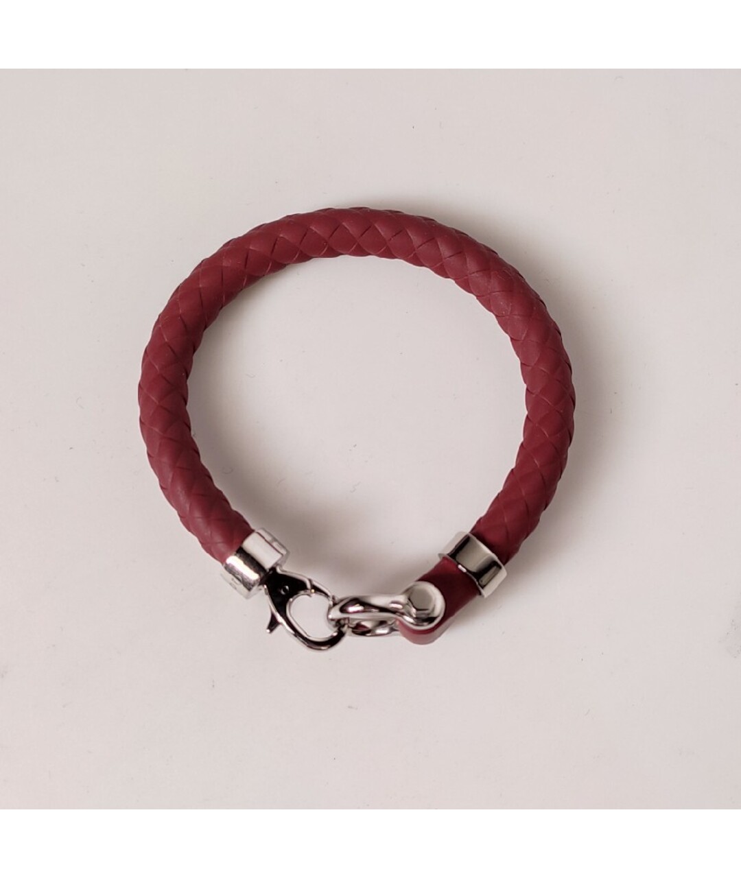 OMEGA Бордовый кожаный браслет, фото 9