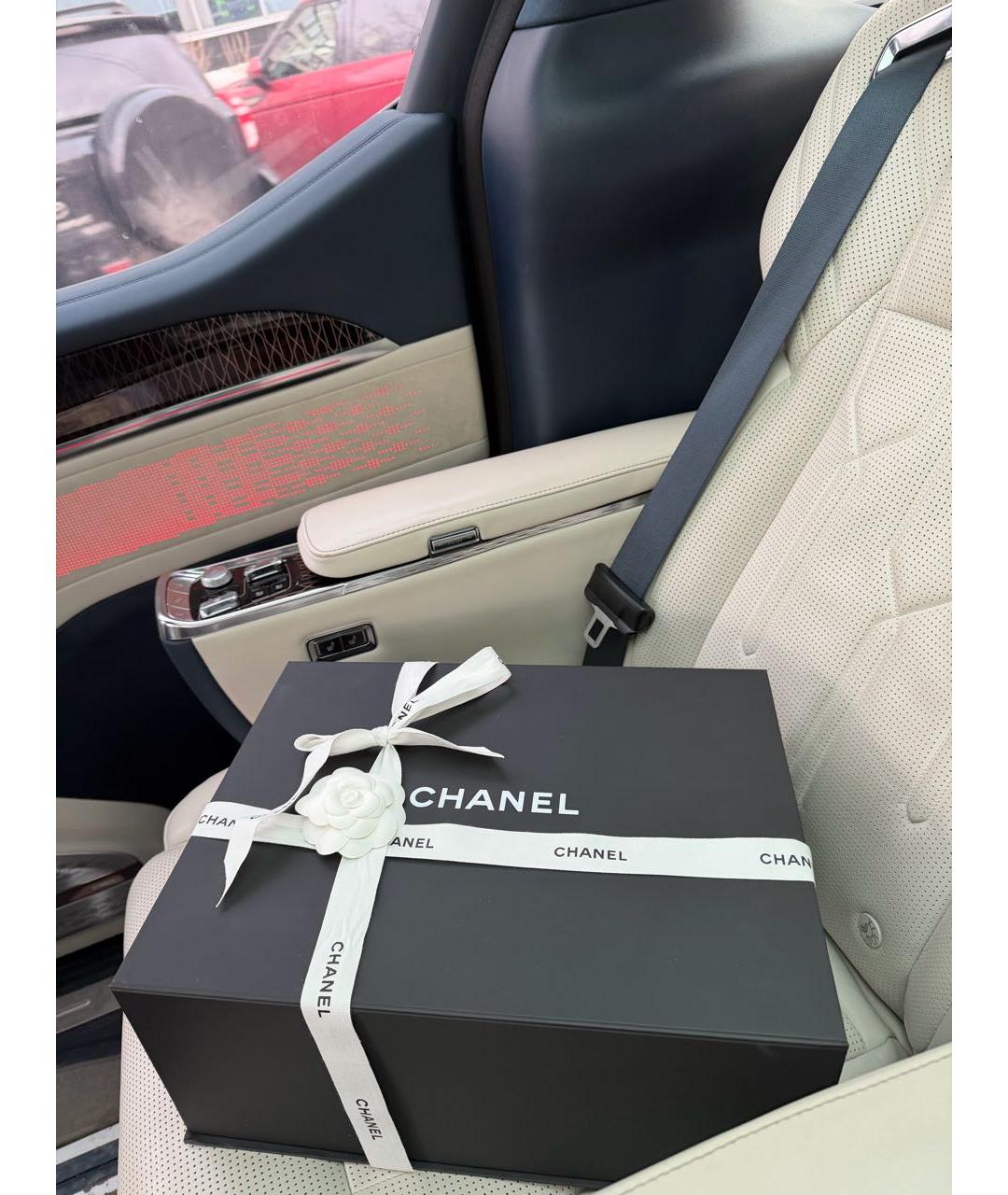 CHANEL Белая кожаная сумка через плечо, фото 7