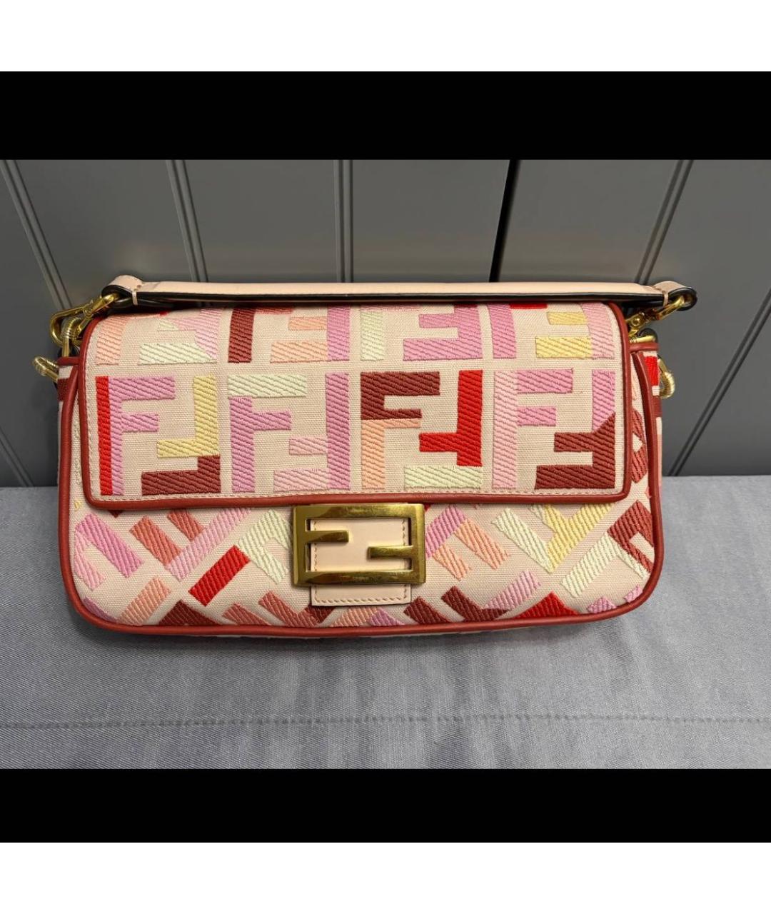 FENDI Розовая сумка через плечо, фото 3