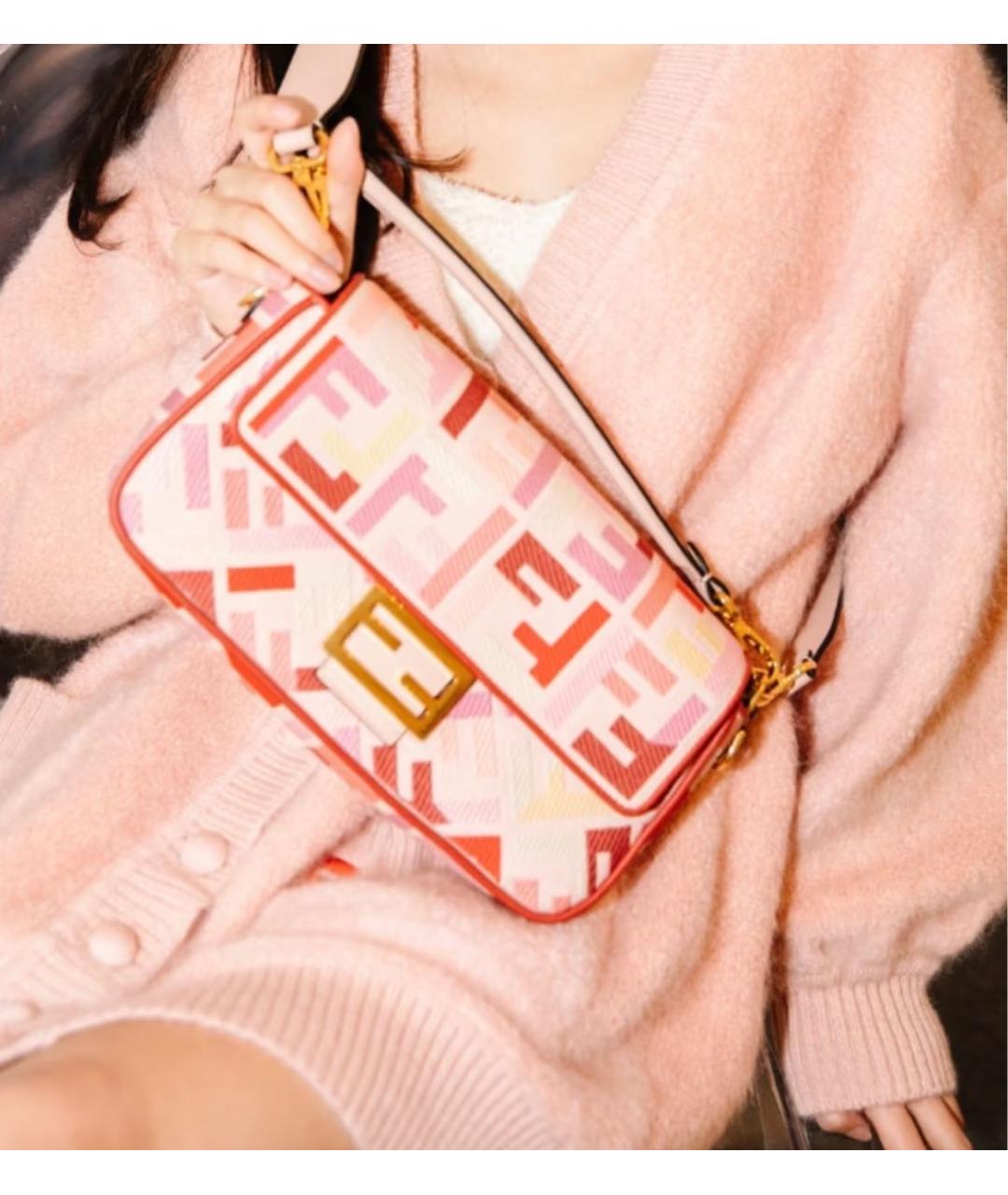 FENDI Розовая сумка через плечо, фото 8