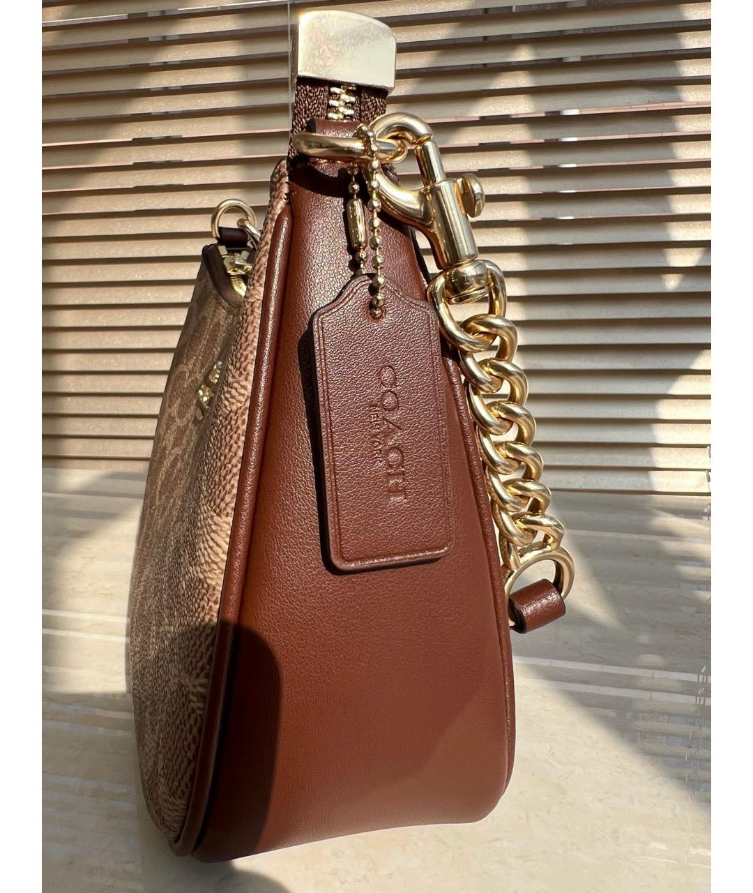COACH Коричневая сумка через плечо, фото 5