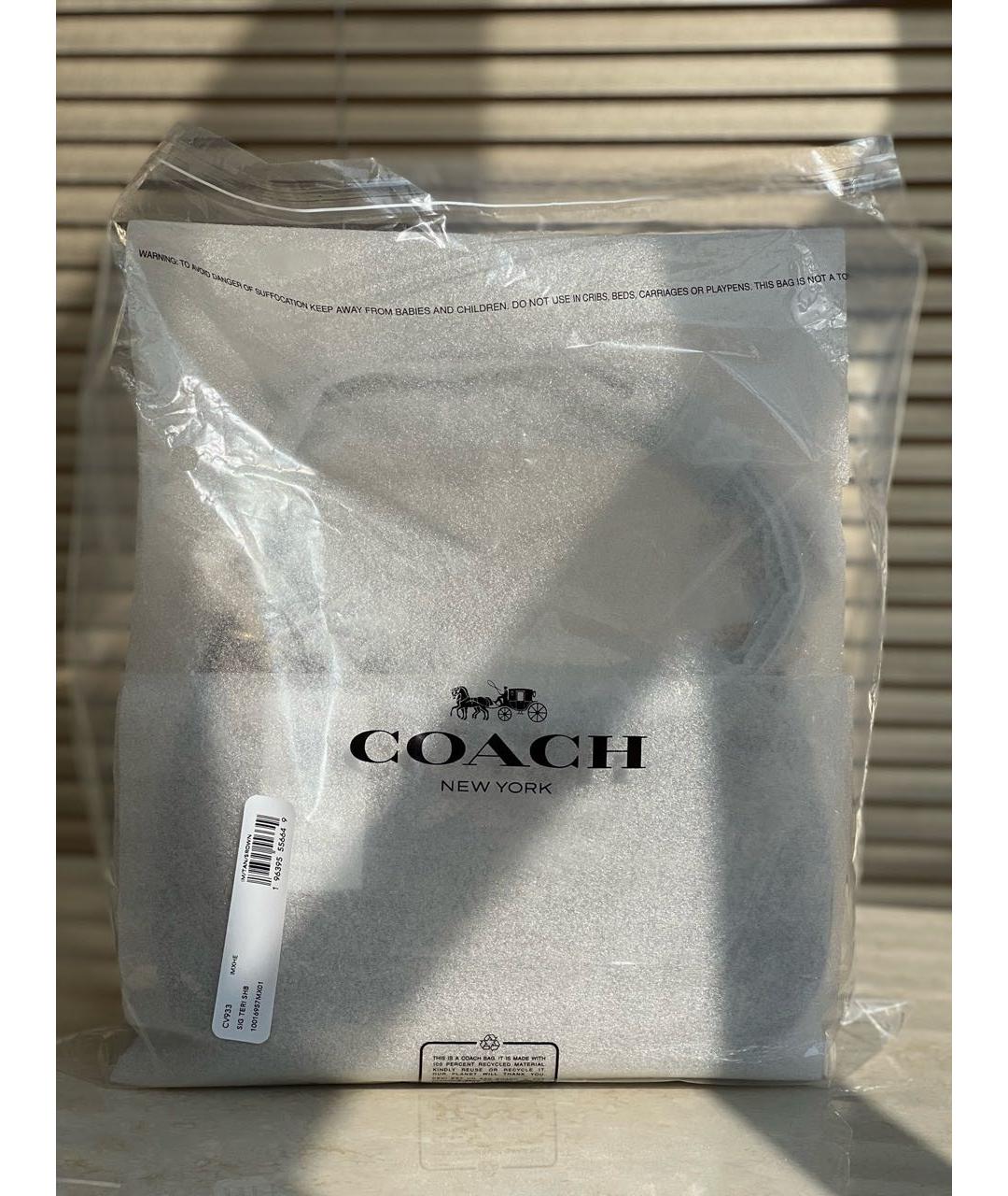 COACH Коричневая сумка через плечо, фото 3