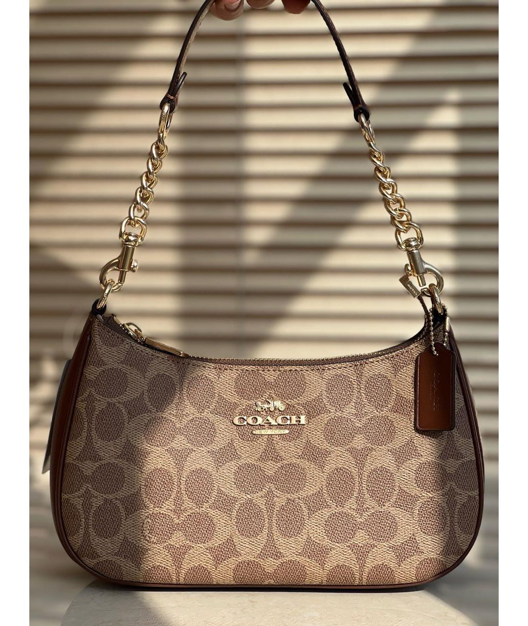 COACH Коричневая сумка через плечо, фото 4