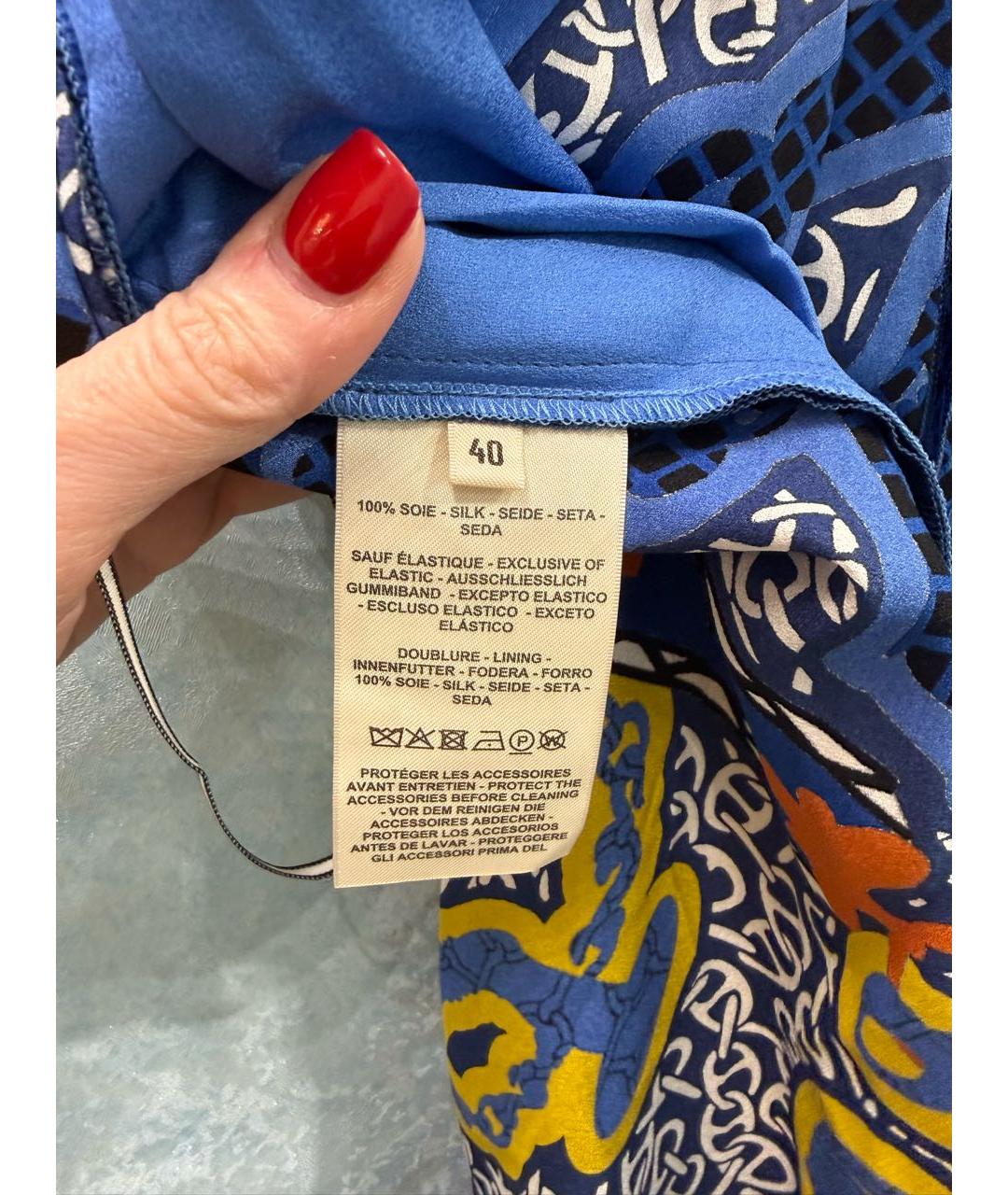 HERMES Мульти шелковые брюки широкие, фото 5