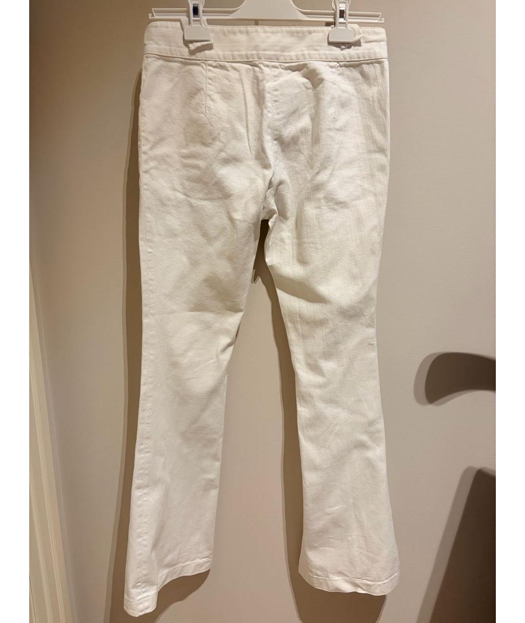 GUCCI Белые хлопко-эластановые джинсы клеш, фото 2