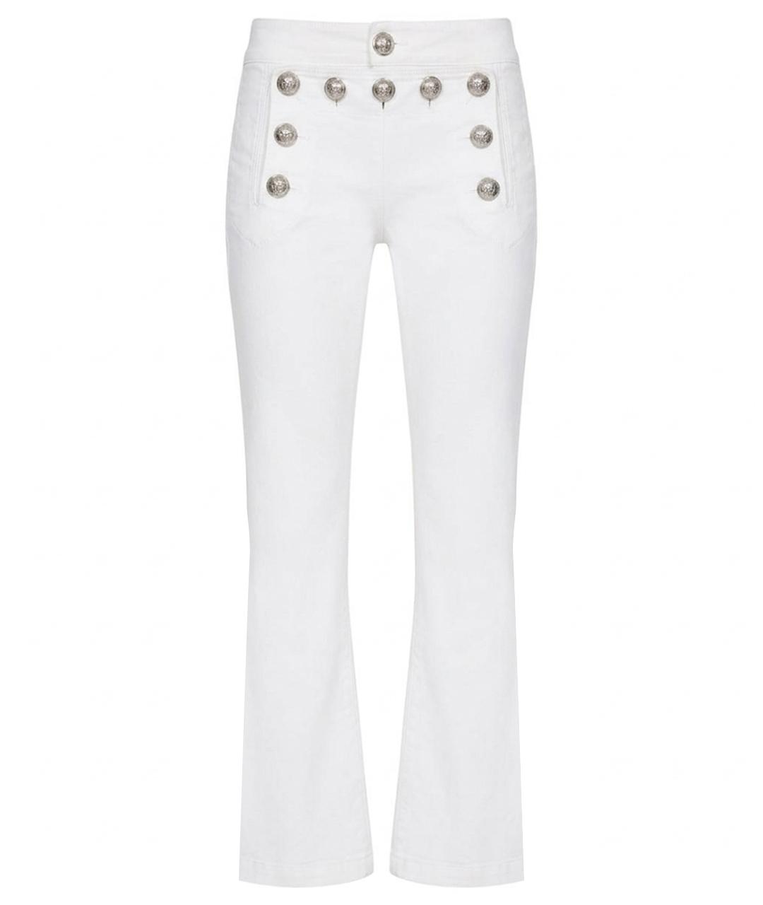 GUCCI Белые хлопко-эластановые джинсы клеш, фото 1