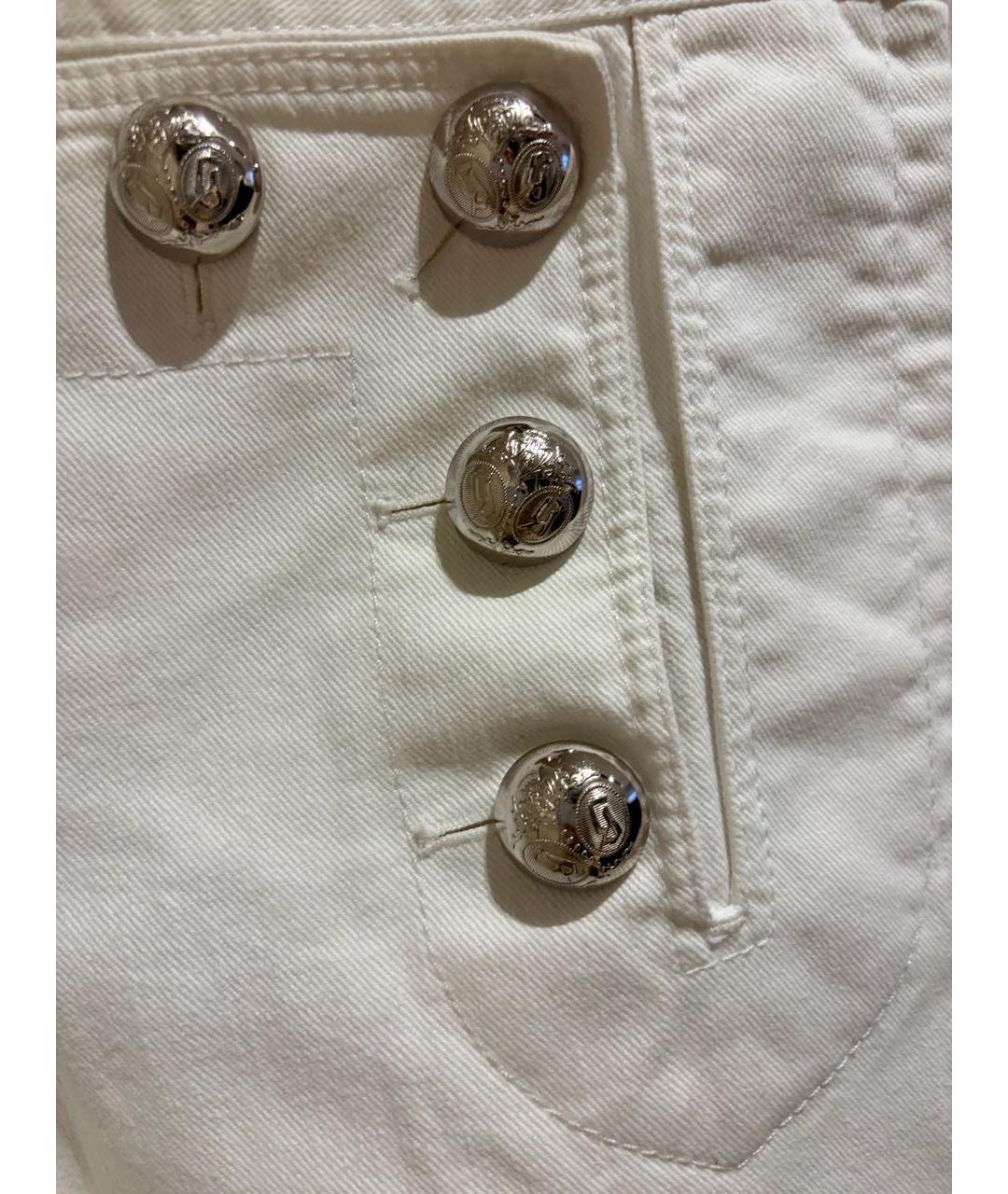 GUCCI Белые хлопко-эластановые джинсы клеш, фото 4