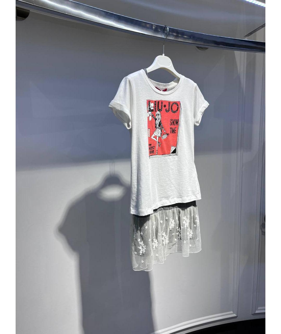 LIU JO KIDS Белый хлопковый детская футболка / топ, фото 2