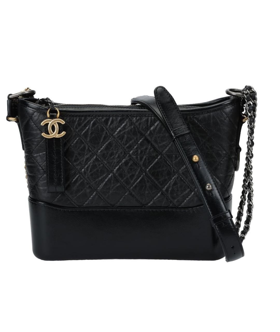 CHANEL Черная кожаная сумка через плечо, фото 6
