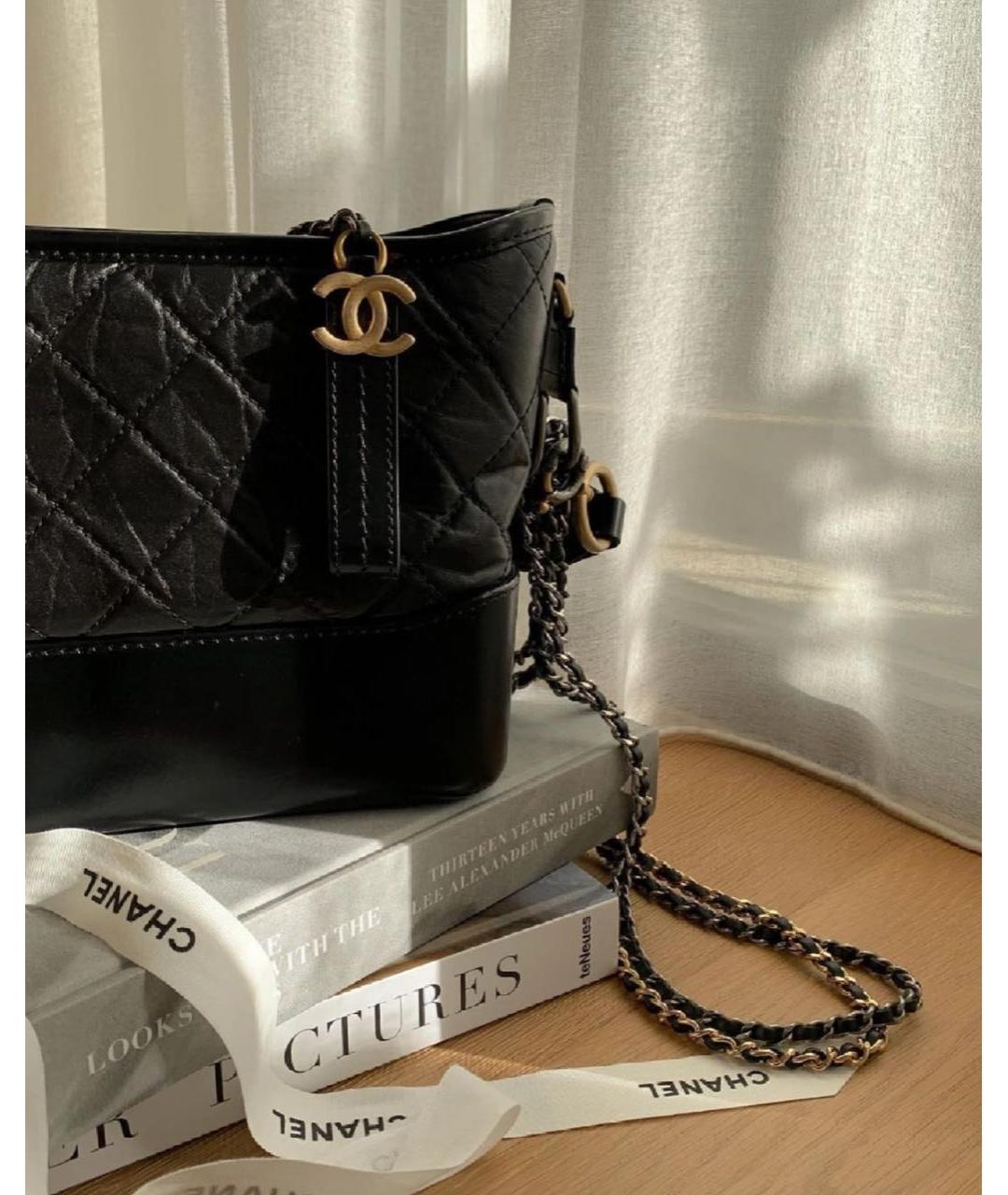 CHANEL Черная кожаная сумка через плечо, фото 2