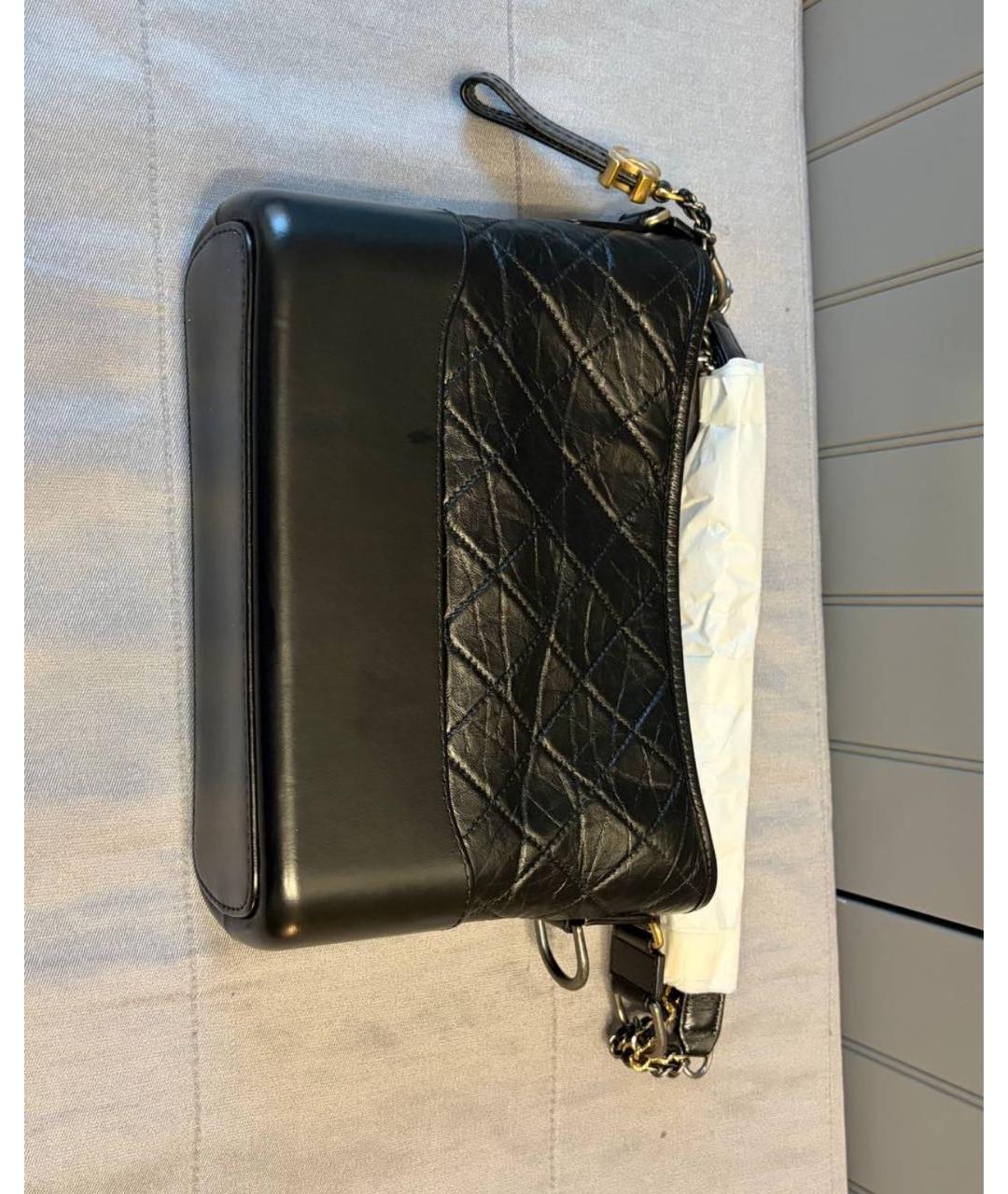 CHANEL Черная кожаная сумка через плечо, фото 5