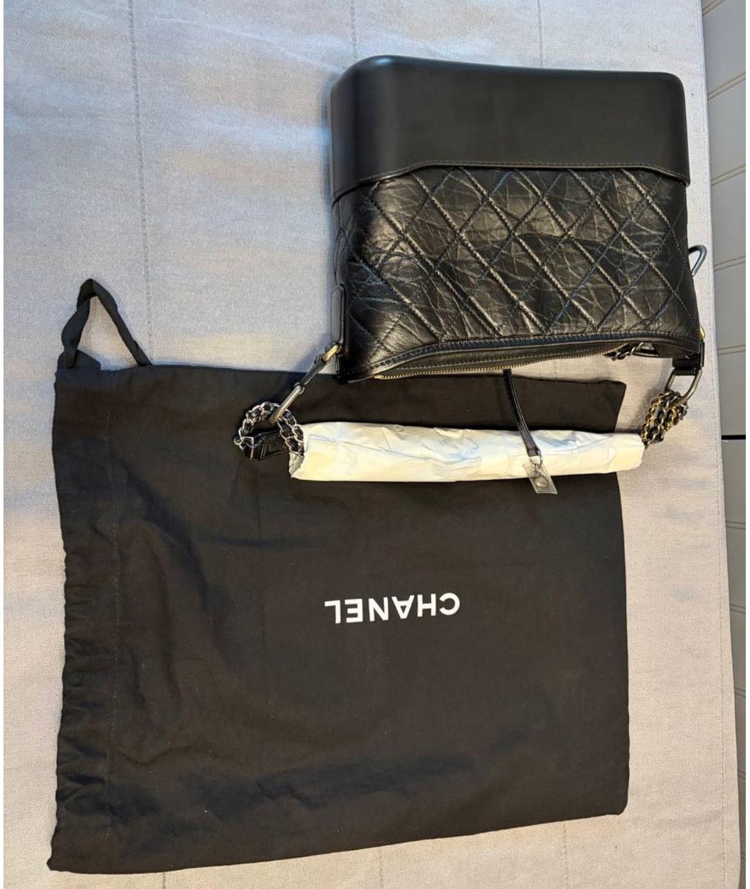 CHANEL Черная кожаная сумка через плечо, фото 4