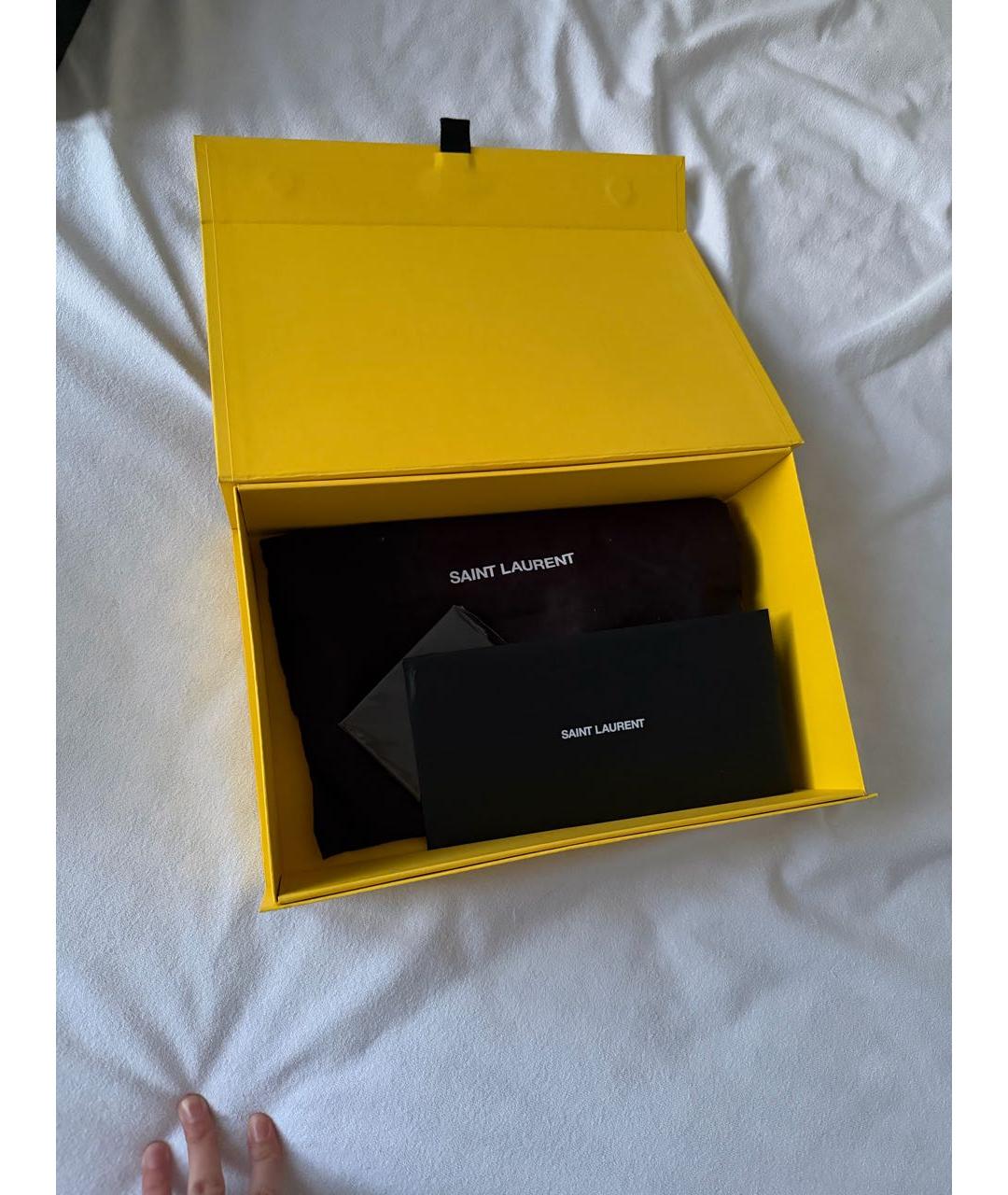 SAINT LAURENT Черный кожаный ремень, фото 3