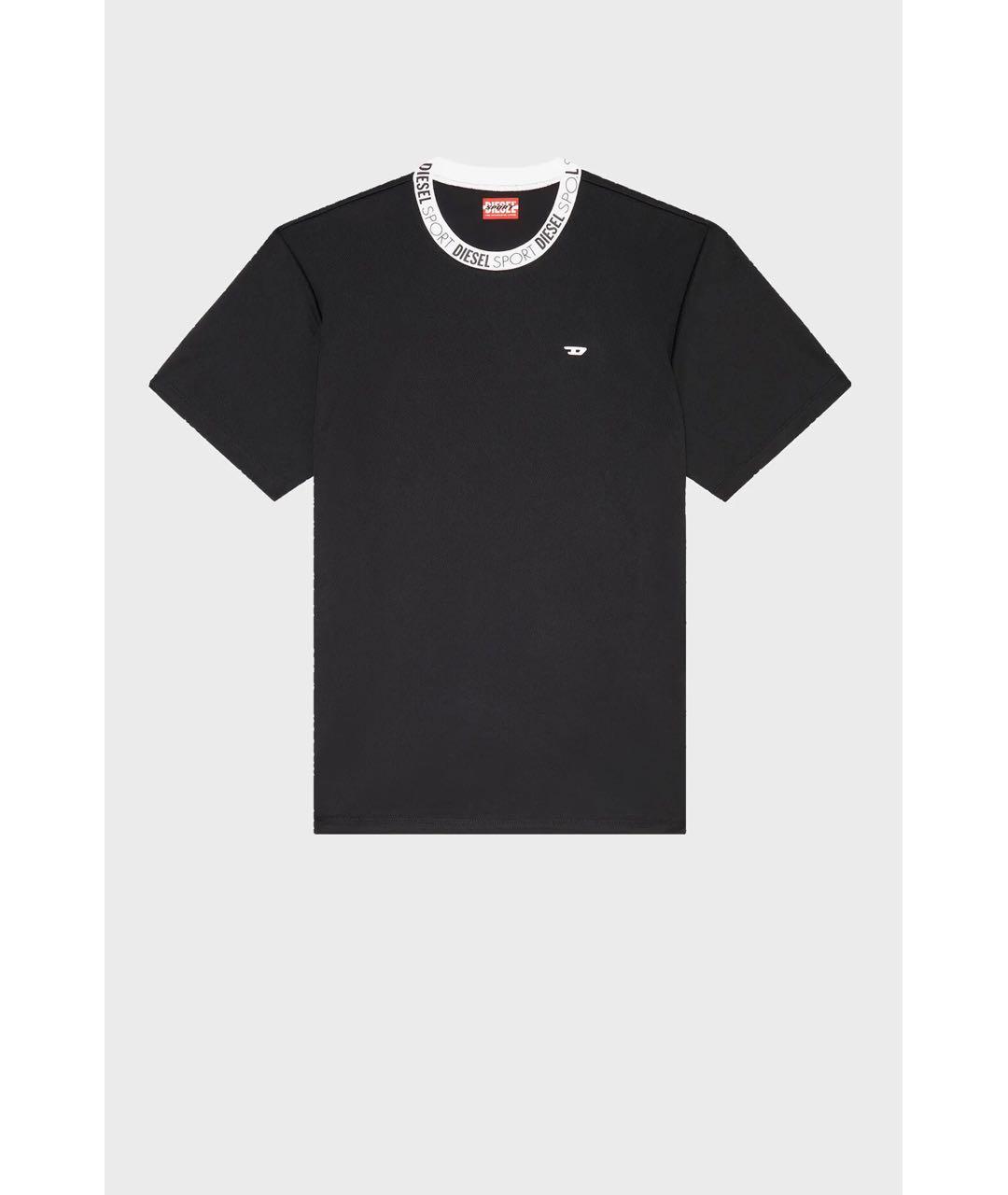 DIESEL Черная хлопко-полиэстеровая футболка, фото 9