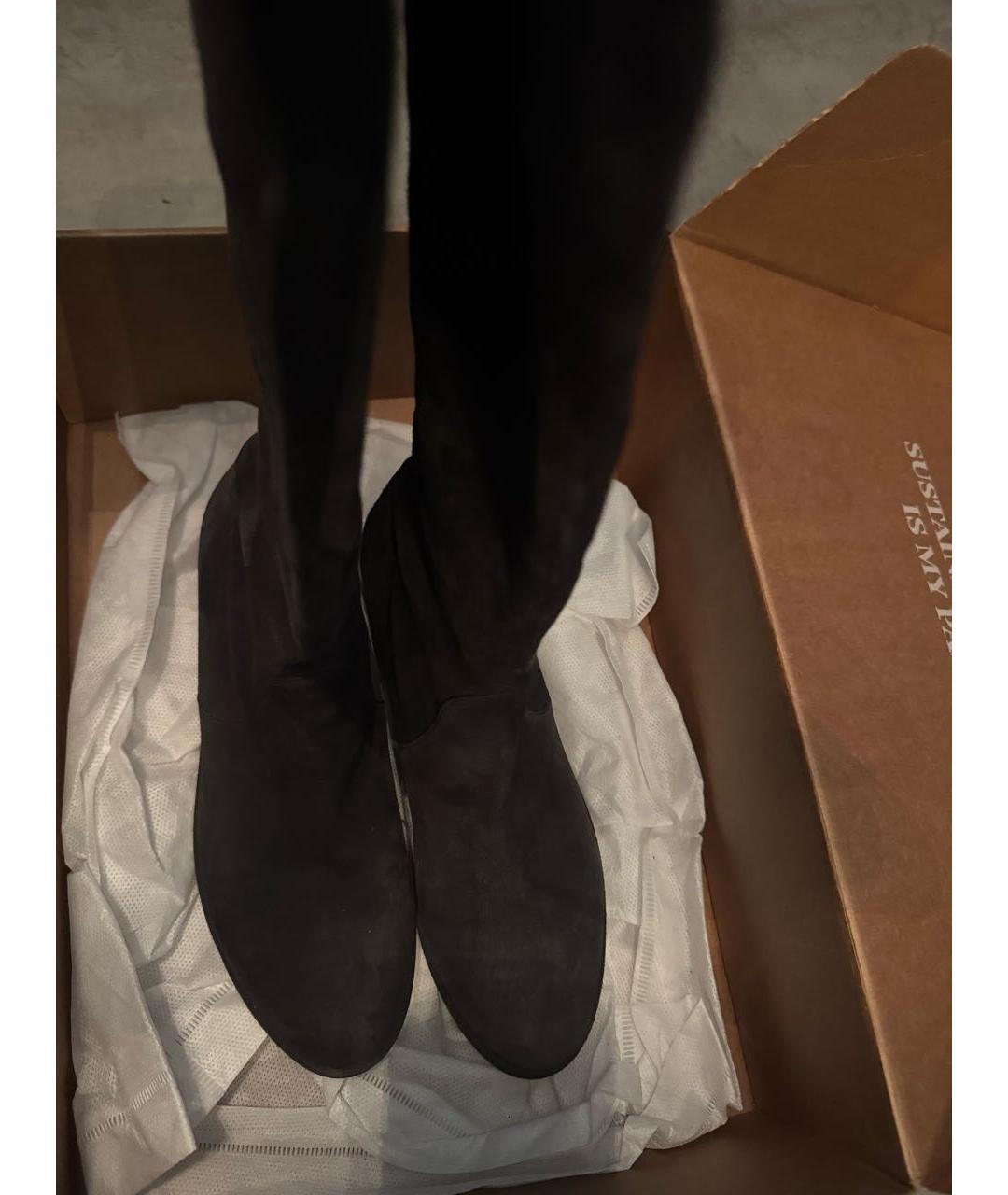 STUART WEITZMAN Серые замшевые ботфорты, фото 3