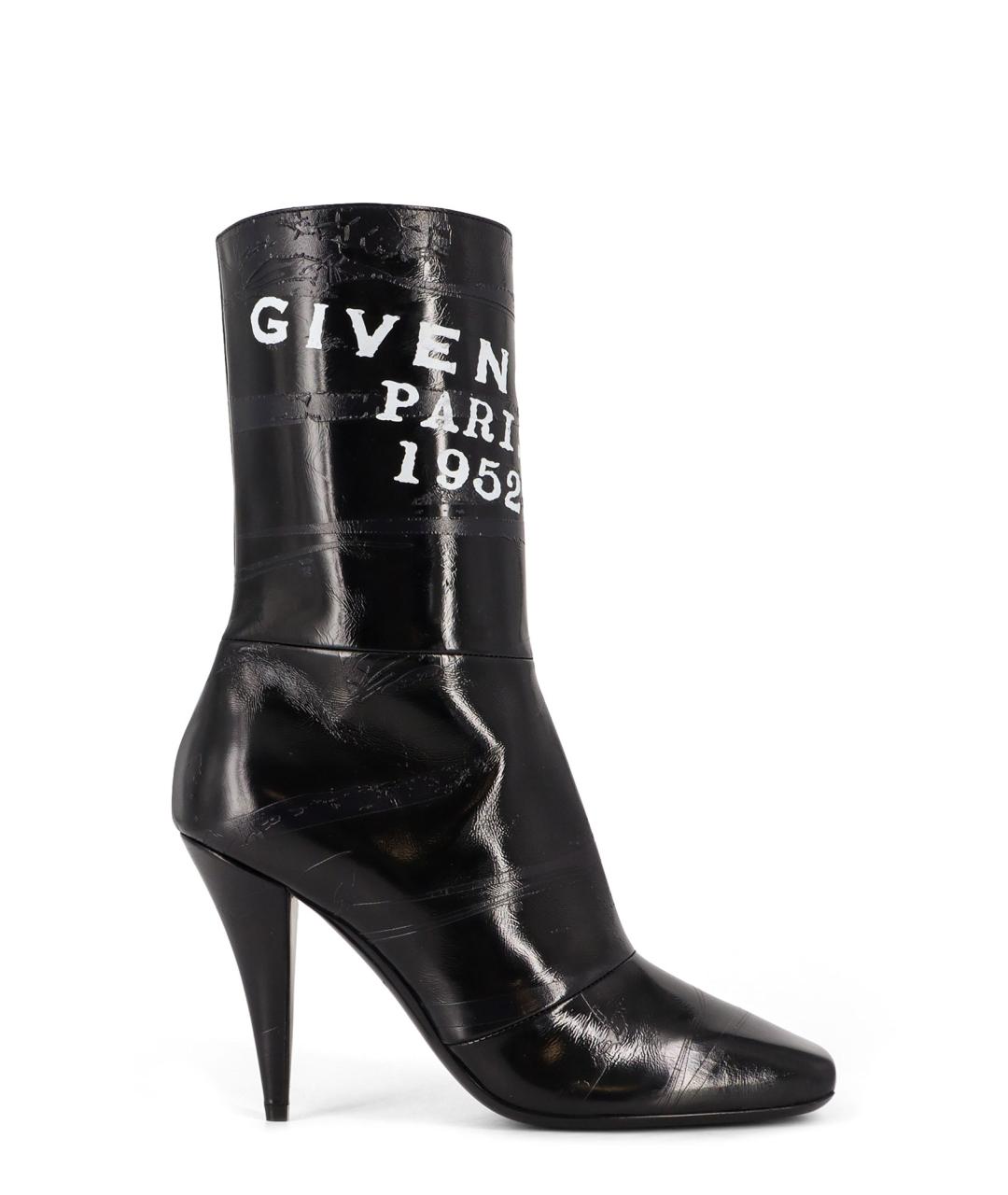 GIVENCHY Черные кожаные ботильоны, фото 1