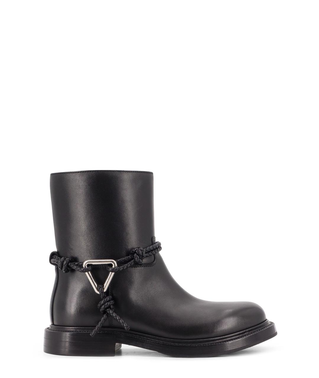 BOTTEGA VENETA Черные кожаные ботинки, фото 1