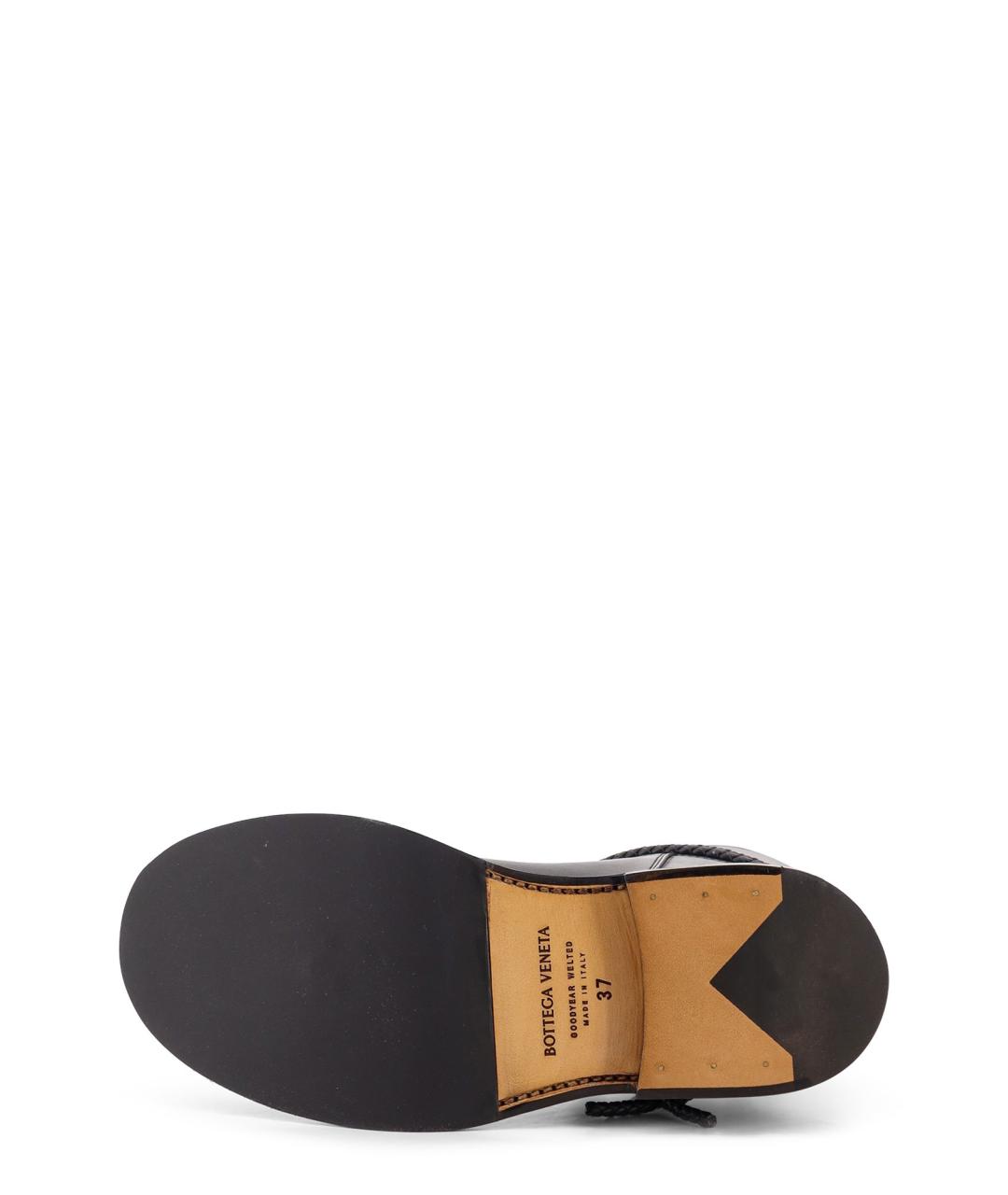 BOTTEGA VENETA Черные кожаные ботинки, фото 4